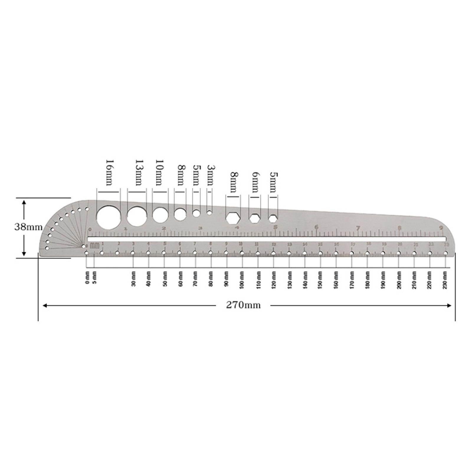 Multifunctional Angle Protractor Ruler Woodworking Drawing Measuring Tool