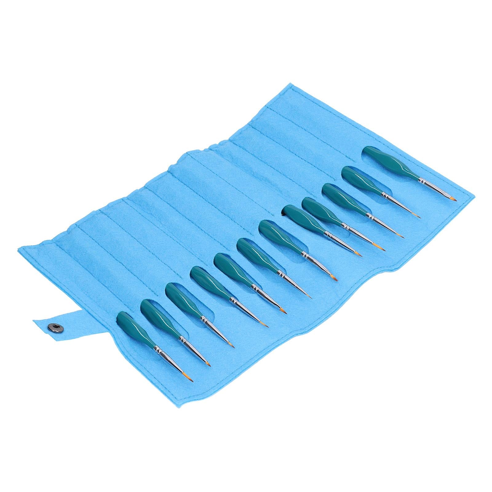 12x Artist Paint Script Liner Detail Paint Brush for Watercolor Oil Painting Blue