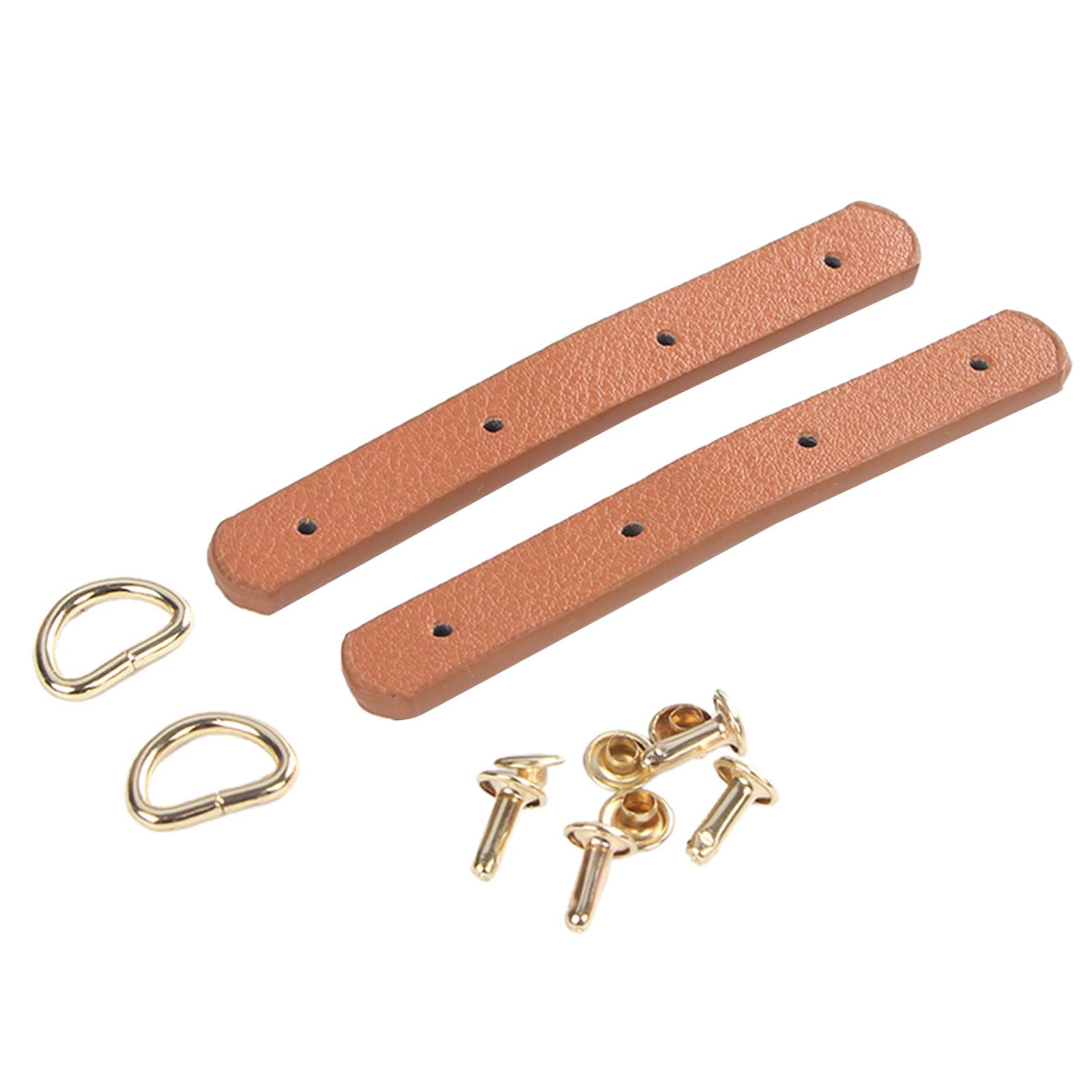 Faux Leather Sew On Faux Leather Strap with D Ring Buckle Strap Light Coffee