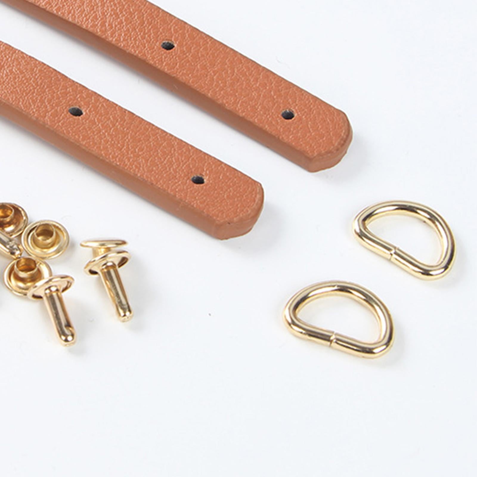 Faux Leather Sew On Faux Leather Strap with D Ring Buckle Strap Light Coffee