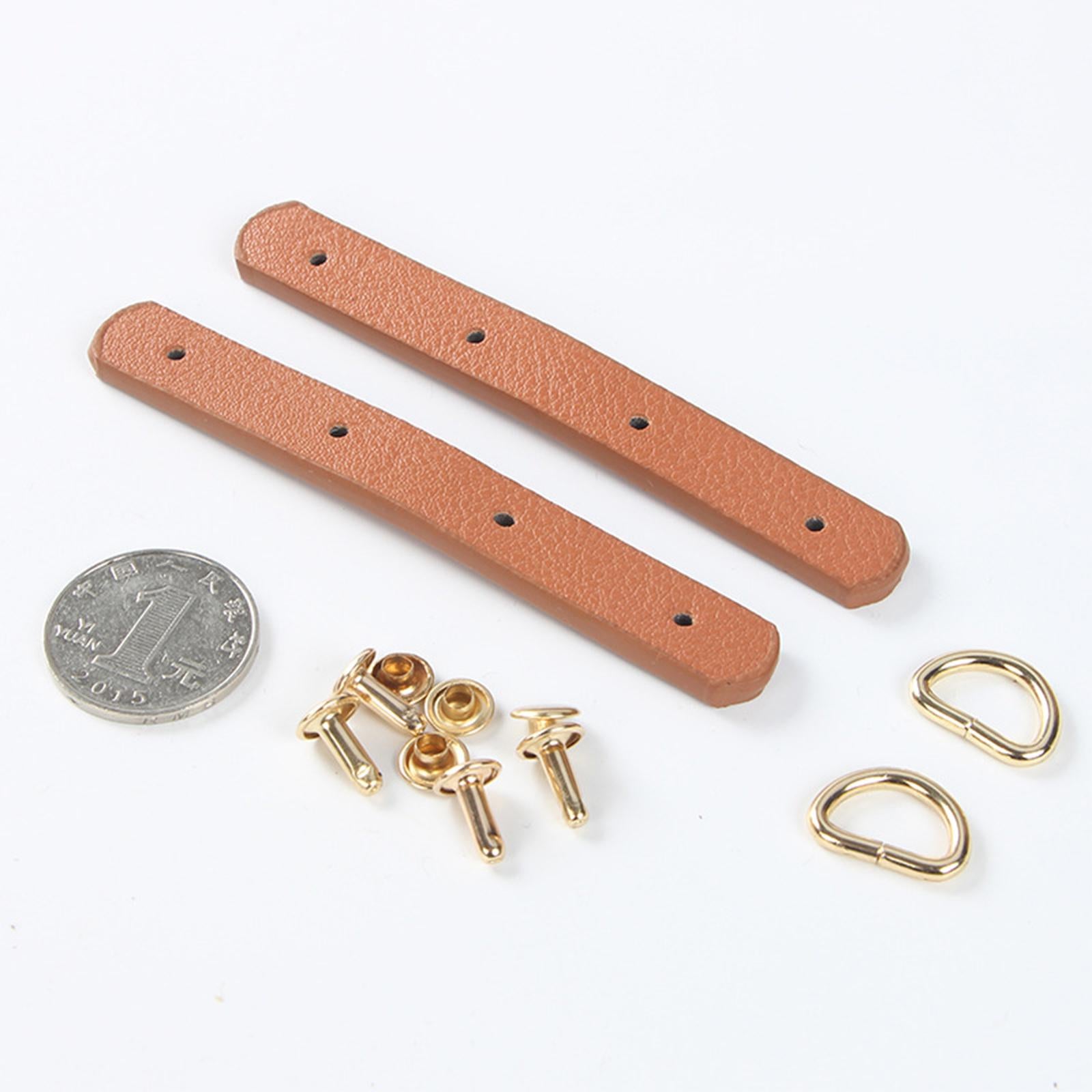 Faux Leather Sew On Faux Leather Strap with D Ring Buckle Strap Light Coffee