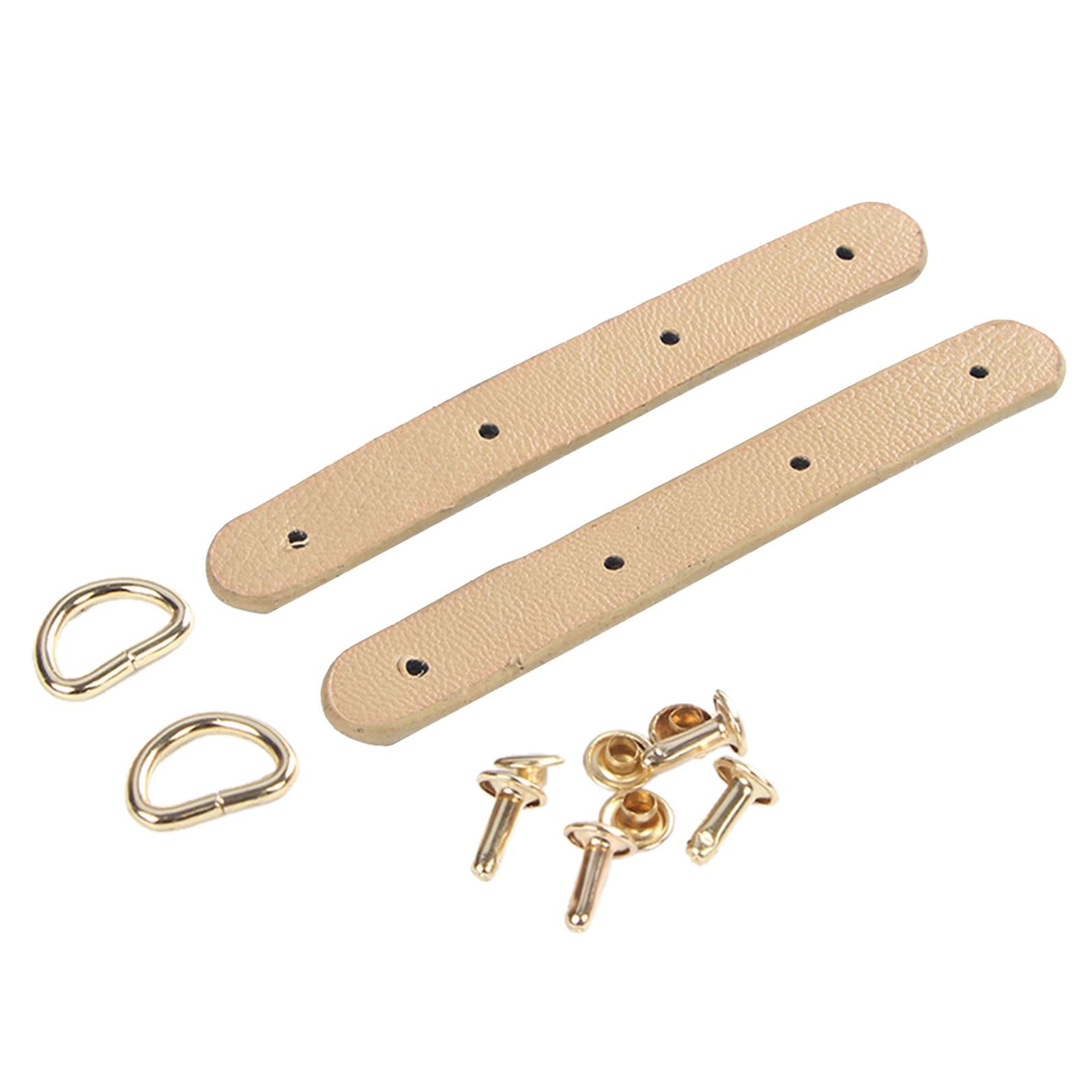 Faux Leather Sew On Faux Leather Strap with D Ring Buckle Strap Milk Tea