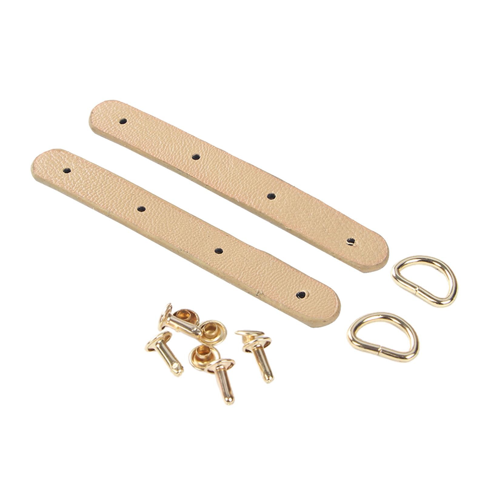 Faux Leather Sew On Faux Leather Strap with D Ring Buckle Strap Milk Tea