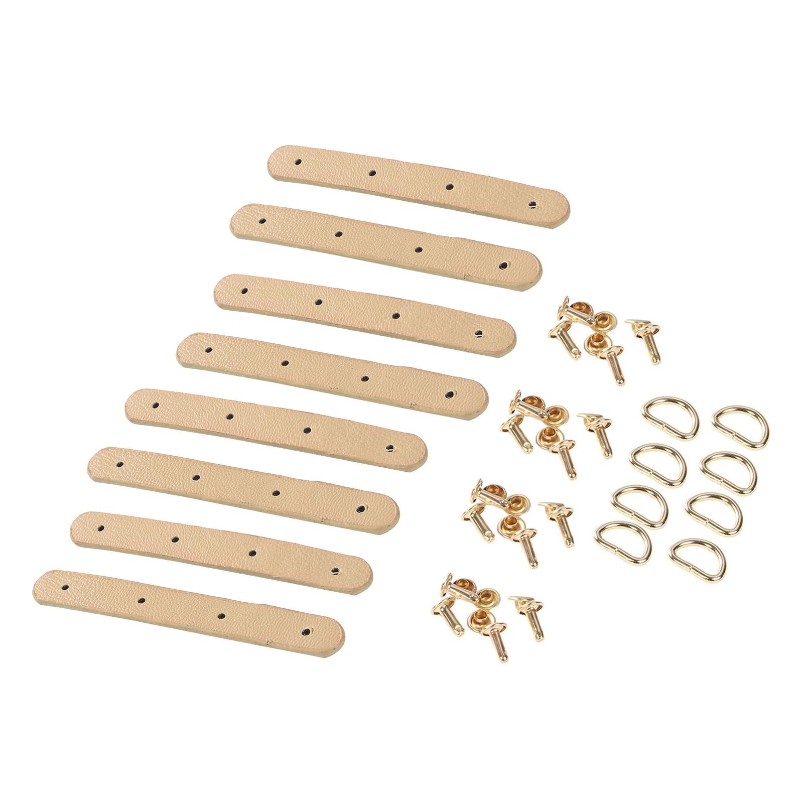 Faux Leather Sew On Faux Leather Strap with D Ring Buckle Strap Milk Tea