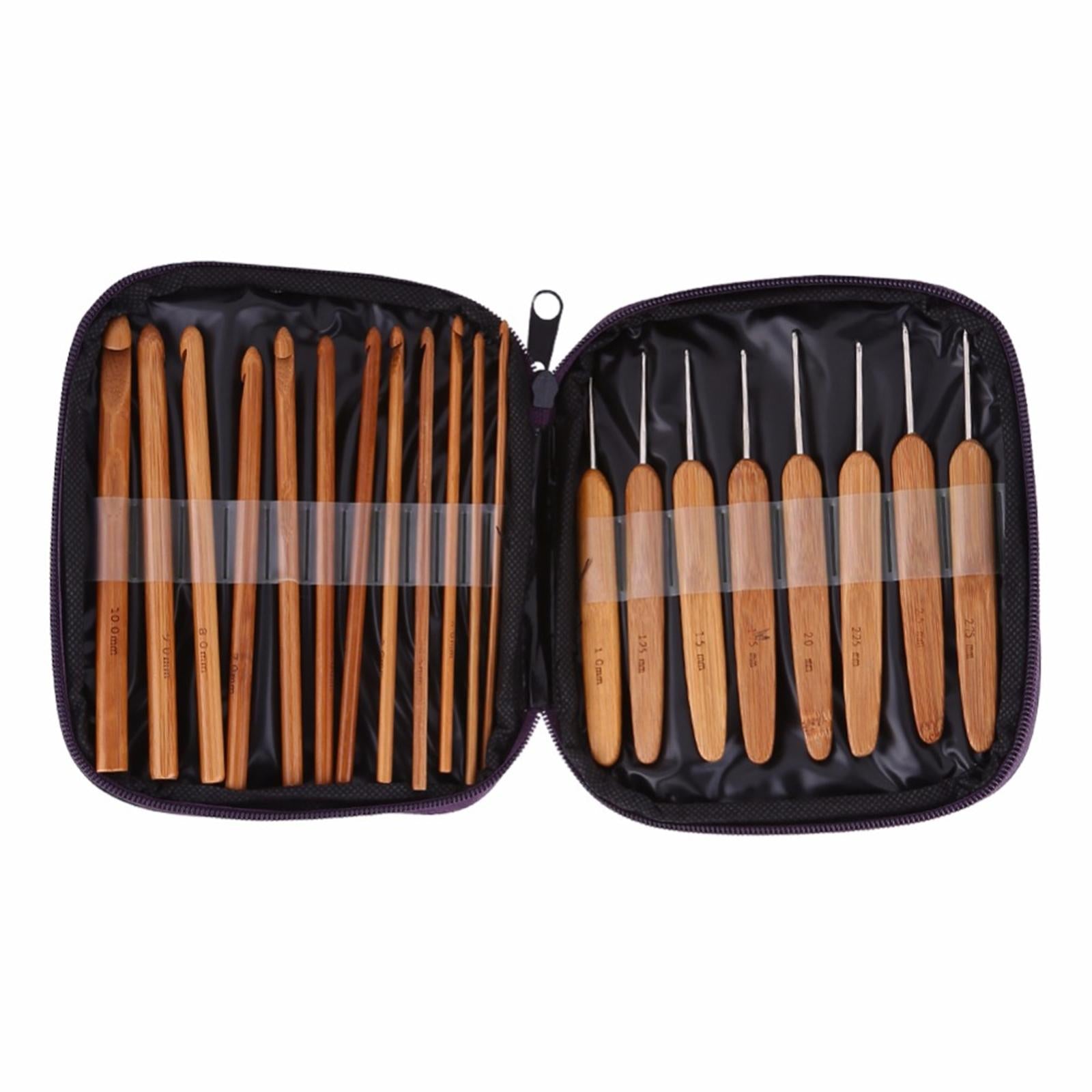 20Pcs Crochet Hooks Yarn Knitting Needles with Bag DIY Crafts Supplies Tool