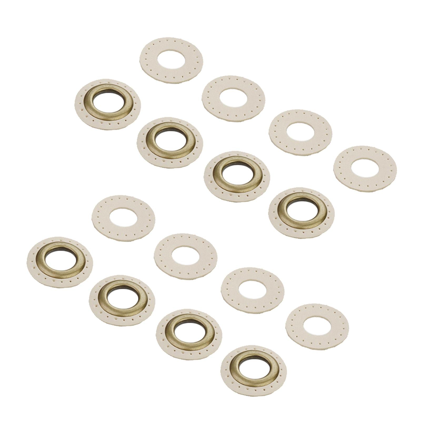 PU Leather Grommets Eyelets Set Patches Crafts Applique for Purse Bags Shoes Beige