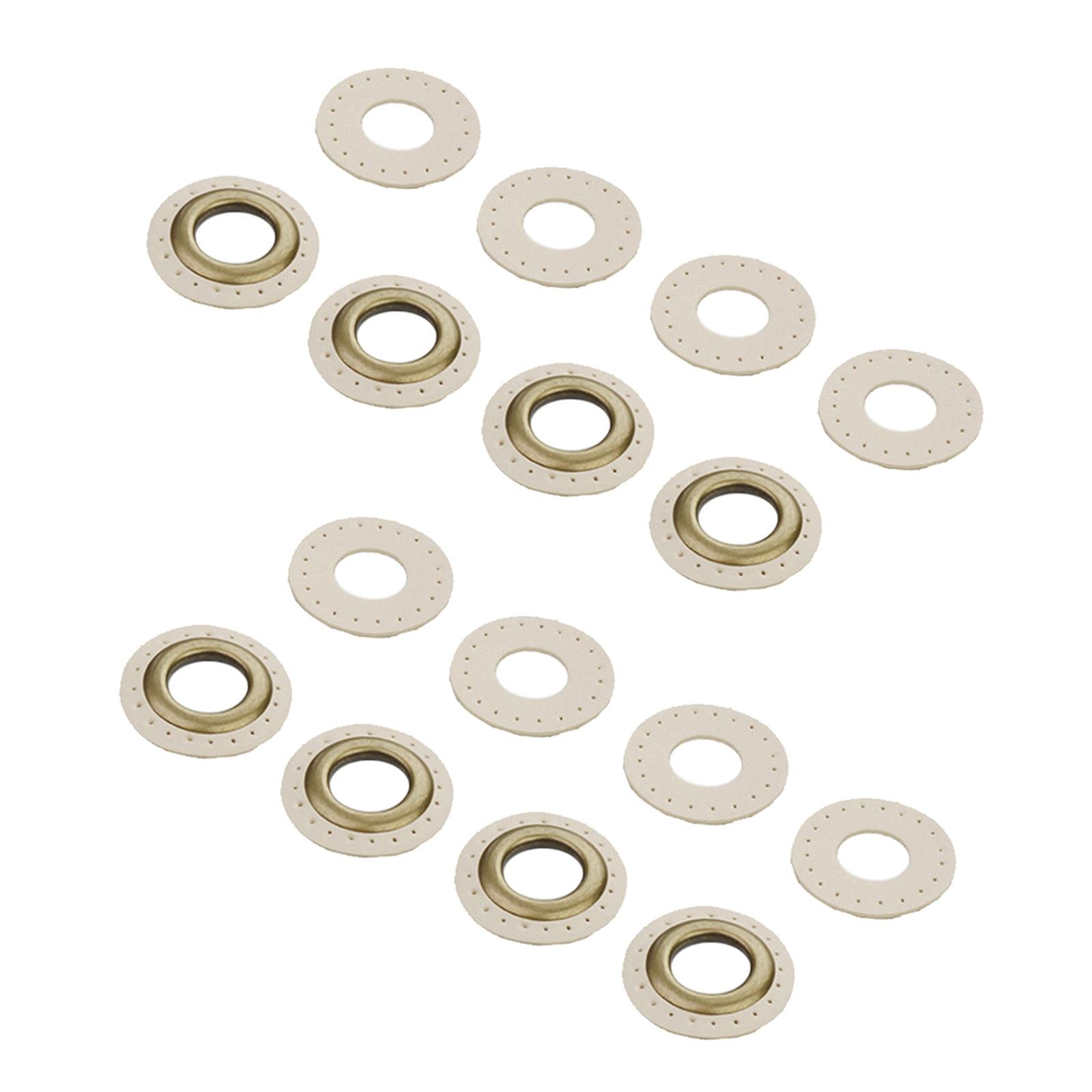 PU Leather Grommets Eyelets Set Patches Crafts Applique for Purse Bags Shoes Beige
