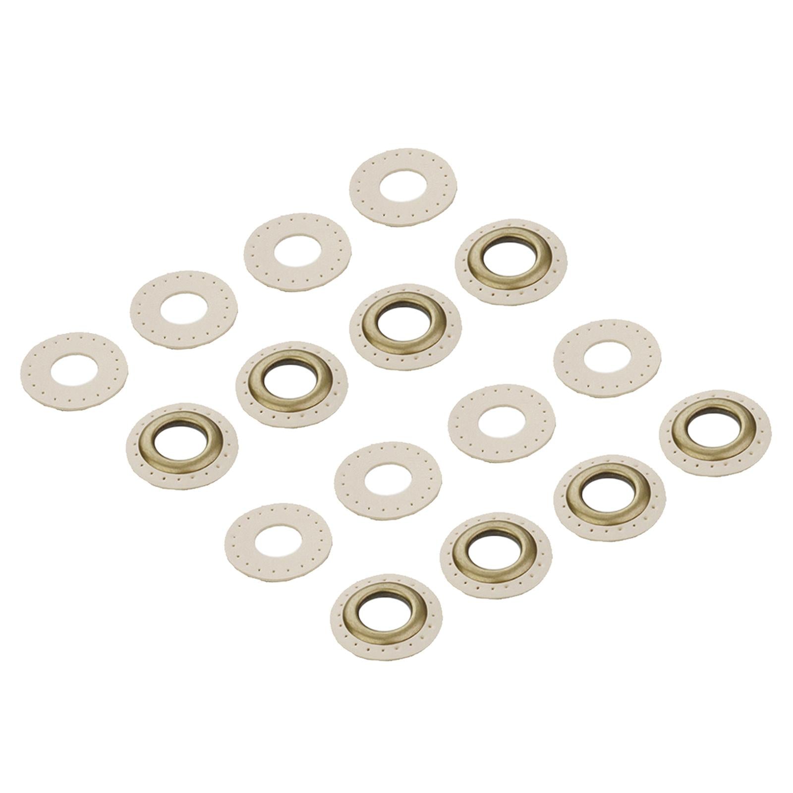 PU Leather Grommets Eyelets Set Patches Crafts Applique for Purse Bags Shoes Beige