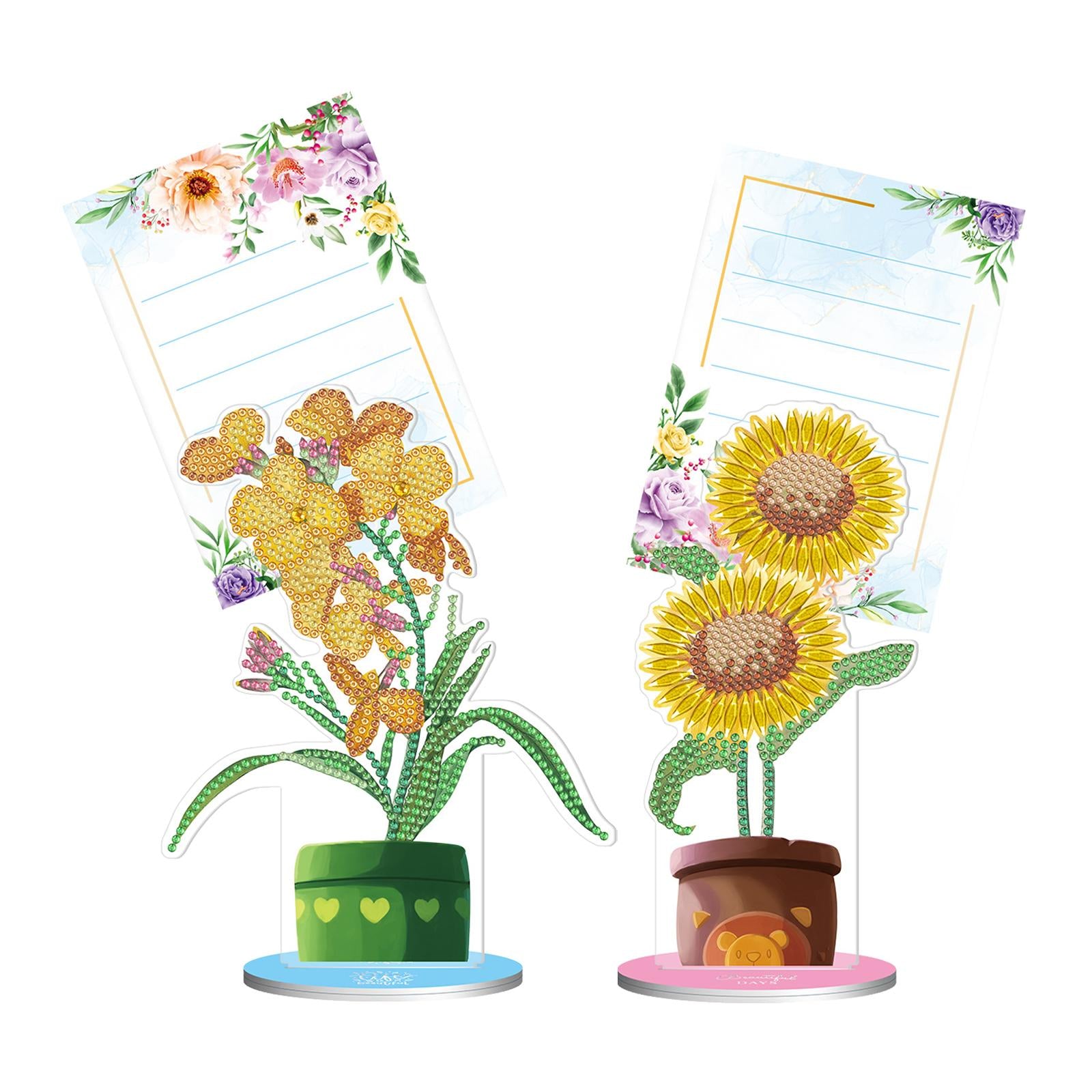 5D DIY Diamond Painting Photo Holder Memo Clip Name Place Card Picture Stand 9x18.5cm 14.5x19cm
