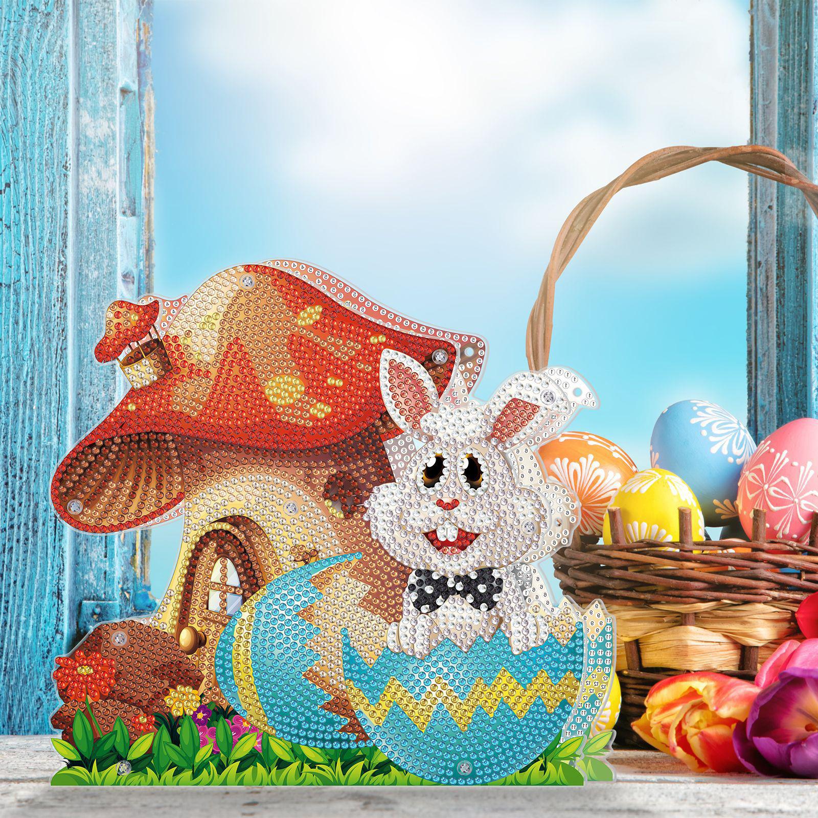 DIY Diamond Painting Easter Rabbit Decoration Handmade Diamond Drawing B