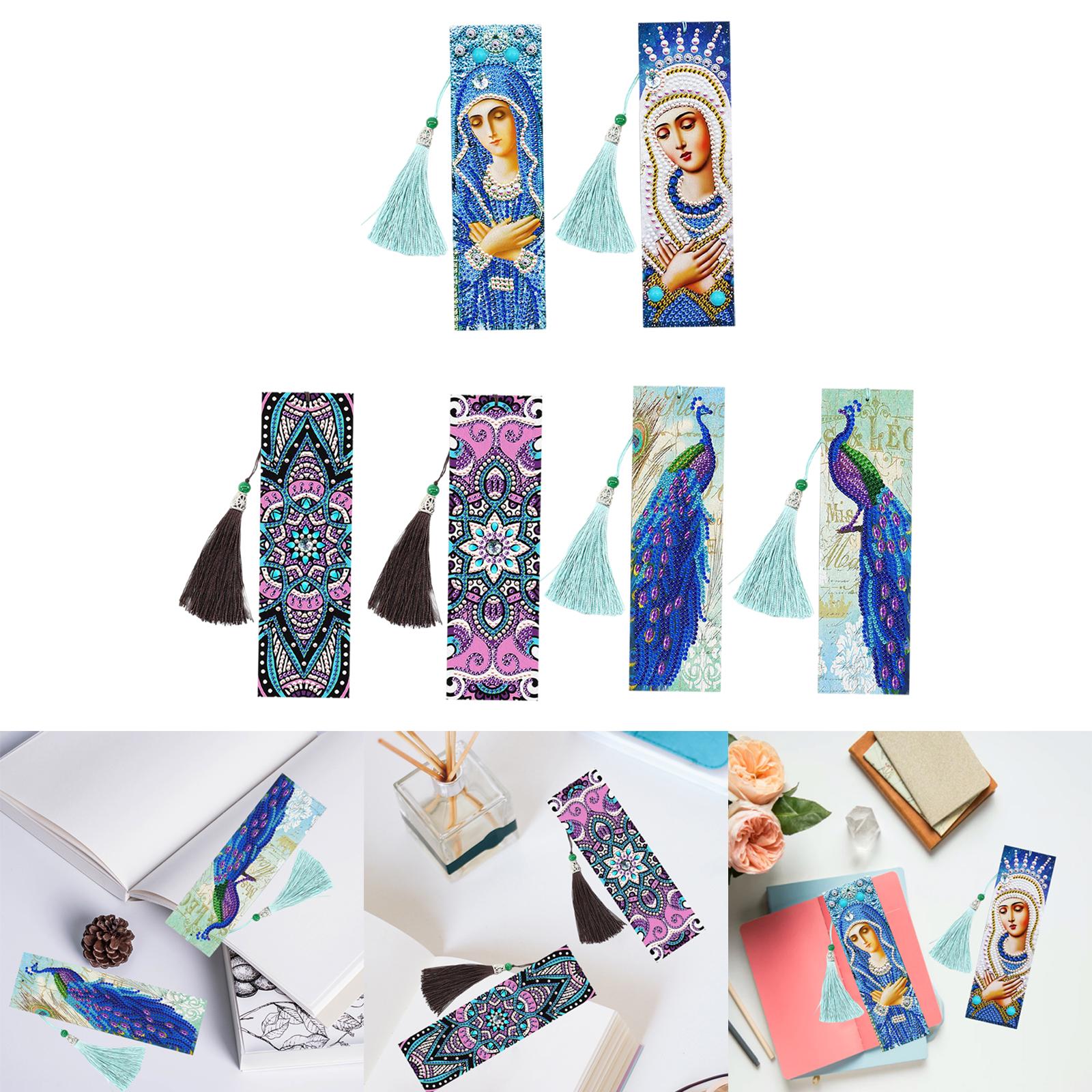 5D Diamond Painting Bookmark Kit Tassel Bookmark Art Crafts for Kids Adults Women