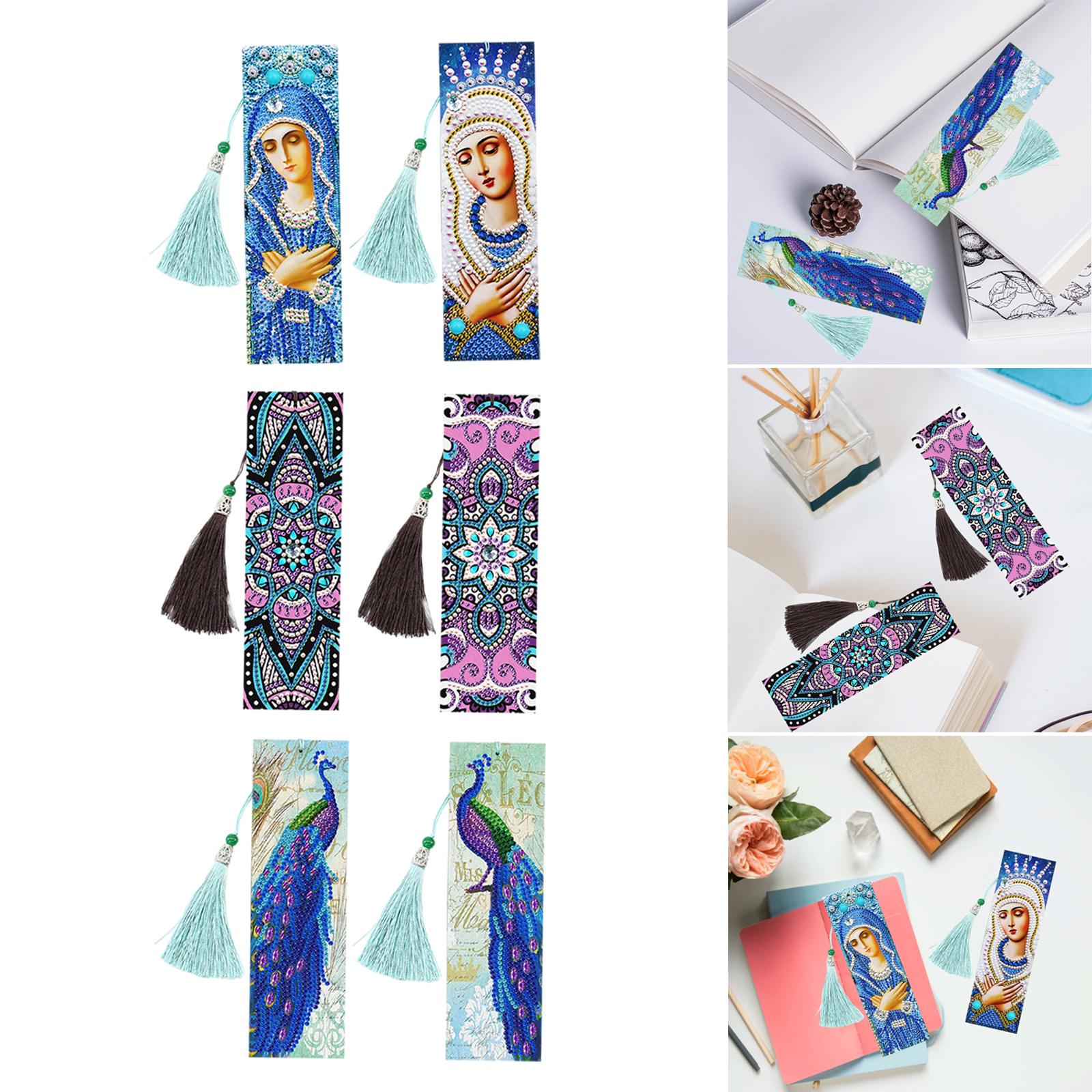 5D Diamond Painting Bookmark Kit Tassel Bookmark Art Crafts for Kids Adults Women