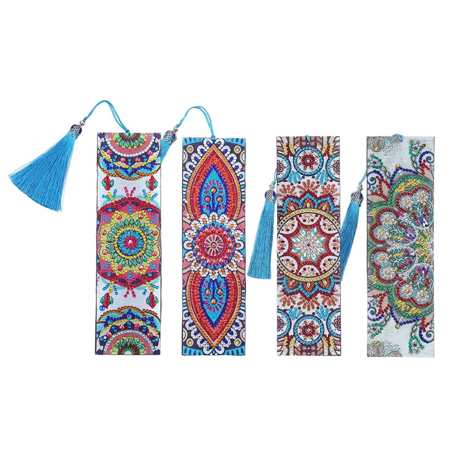 Beaded Painting Bookmarks Art Craft Supplies Drill Gift with Tassels 1
