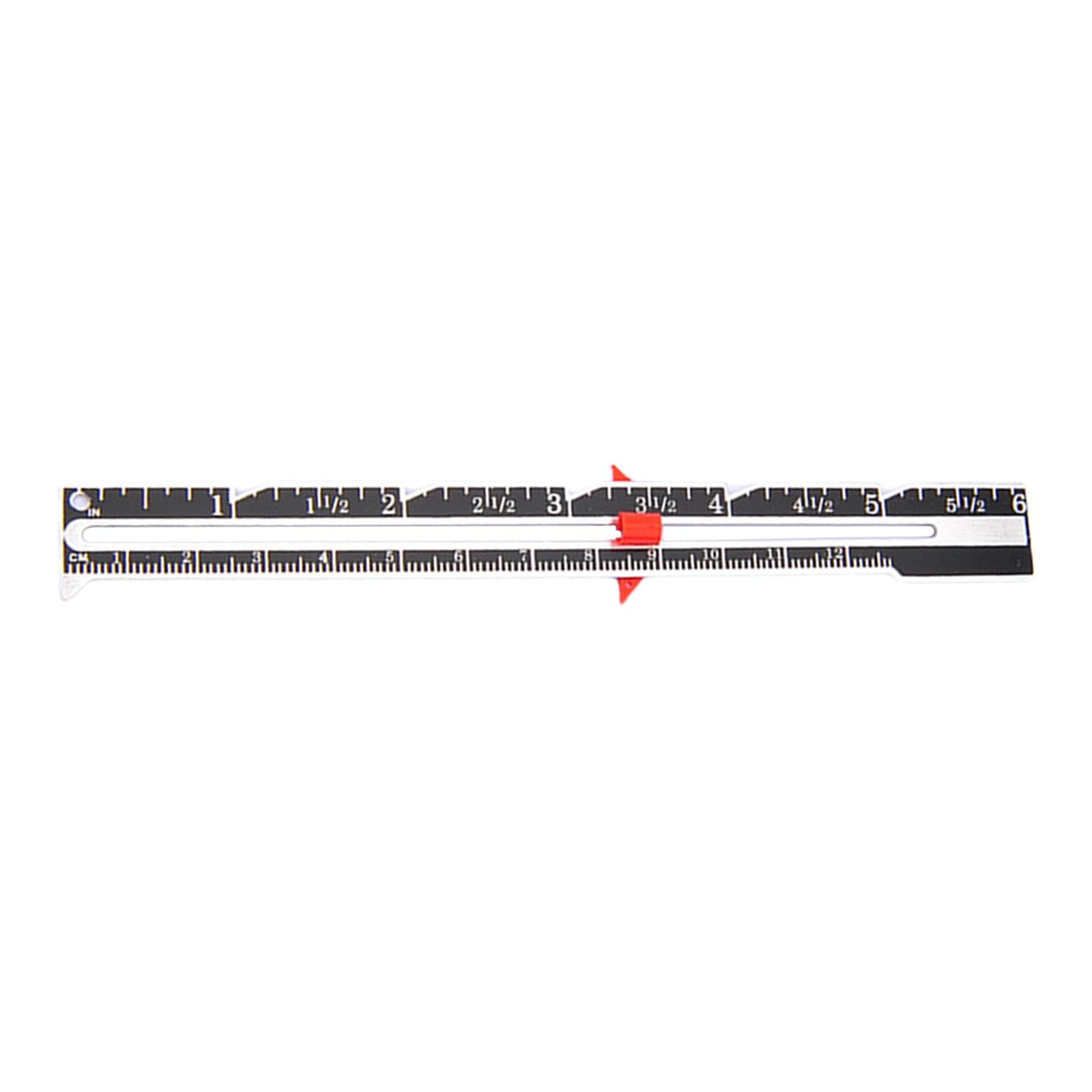 Measure Ruler Gauge Tool Hem Collar Sewing Knitting Adjustable Marker red