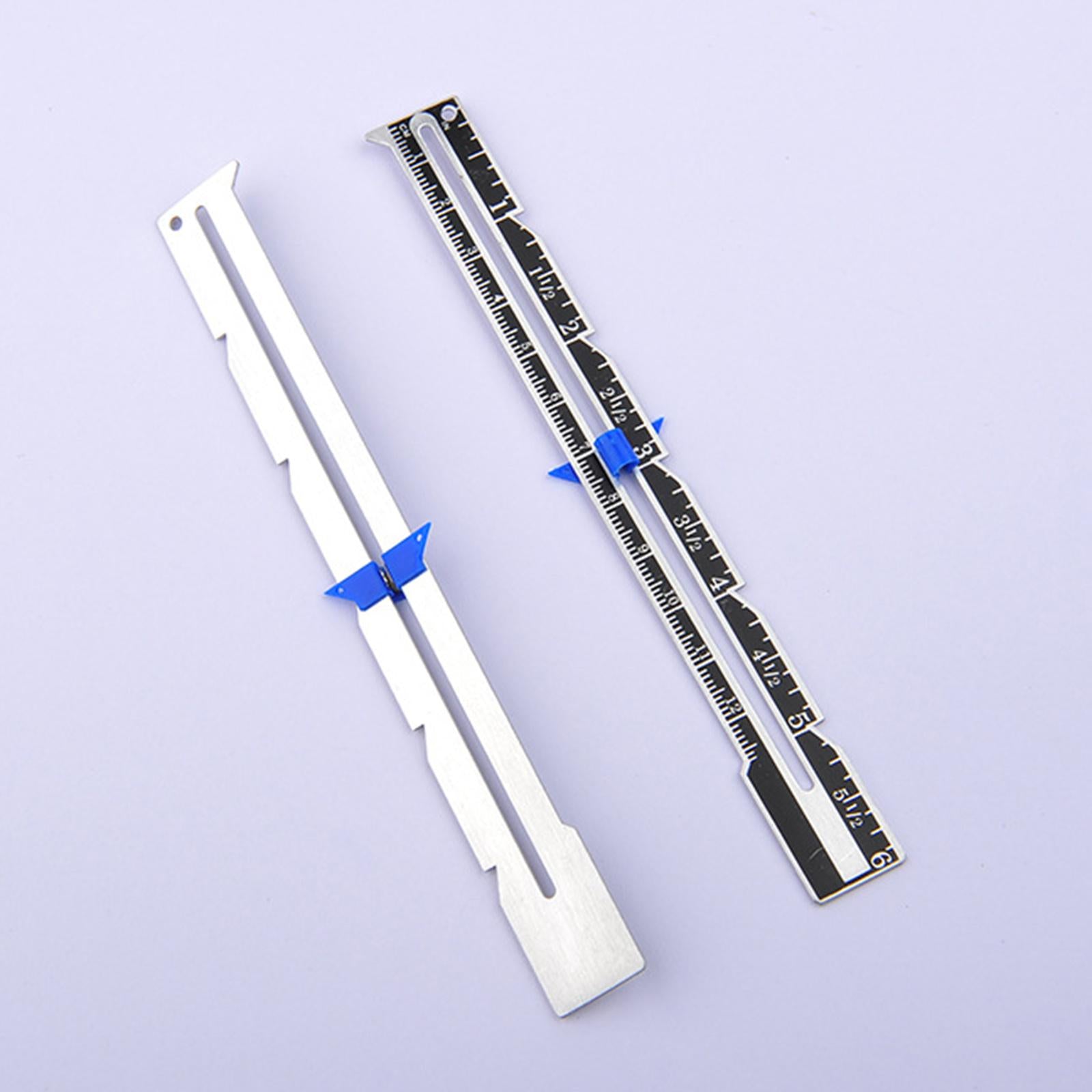 Measure Ruler Gauge Tool Hem Collar Sewing Knitting Adjustable Marker red