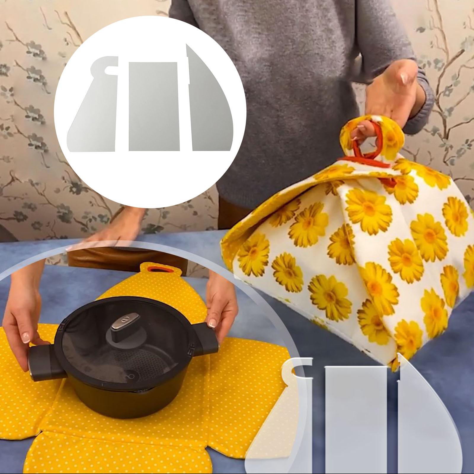 1 Set Casserole Storage Bag Patchwork Template Pot Bowl Carry Bag DIY M