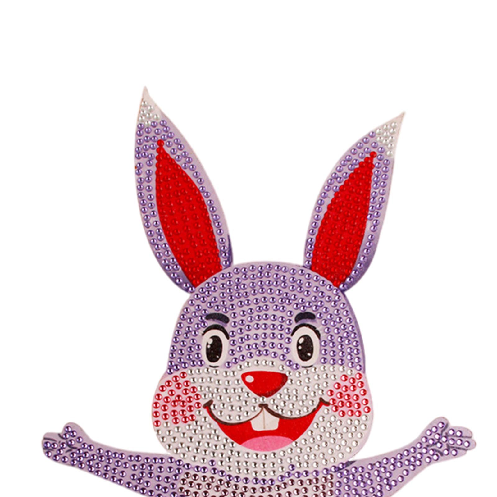 Easter Bunny Diamond Painting Ornament Full Drill Crystal Wall Decor 21x28cm
