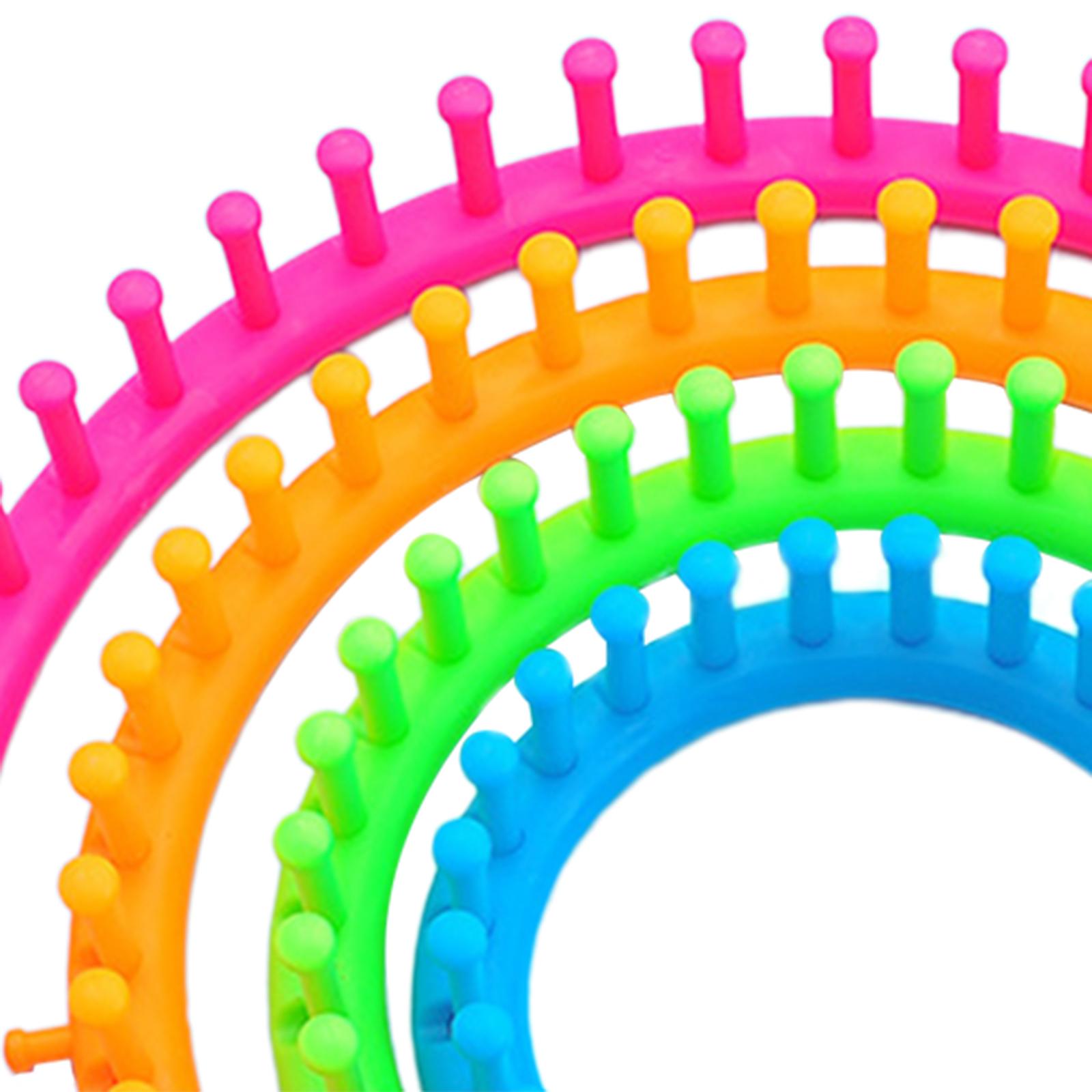 Plastic Round Knitting Loom Set Knit Circle Tool Circular Peg Hat Kit Sock