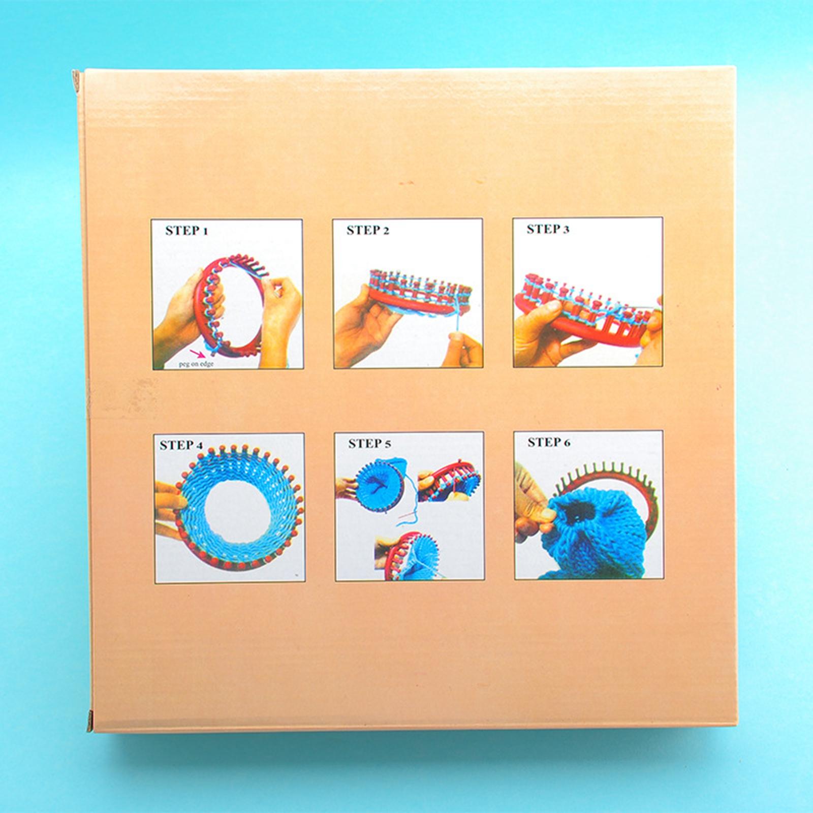 Plastic Round Knitting Loom Set Knit Circle Tool Circular Peg Hat Kit Sock