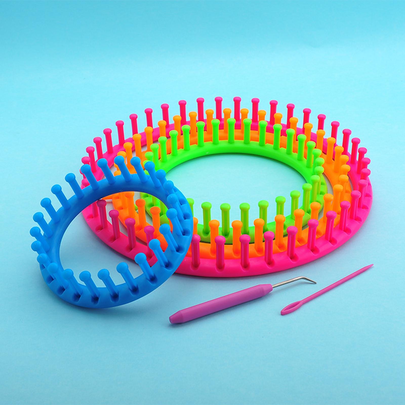 Plastic Round Knitting Loom Set Knit Circle Tool Circular Peg Hat Kit Sock