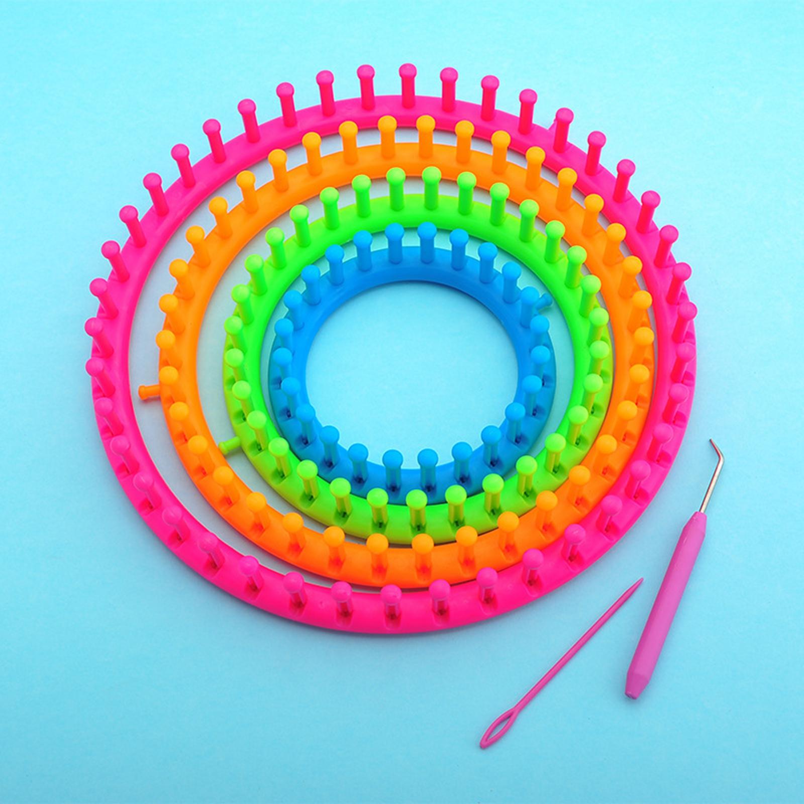Plastic Round Knitting Loom Set Knit Circle Tool Circular Peg Hat Kit Sock