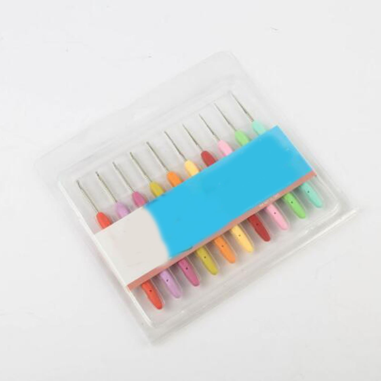 10x Crochet Hooks Kit Ergonomic Handle for Women Beginners Household