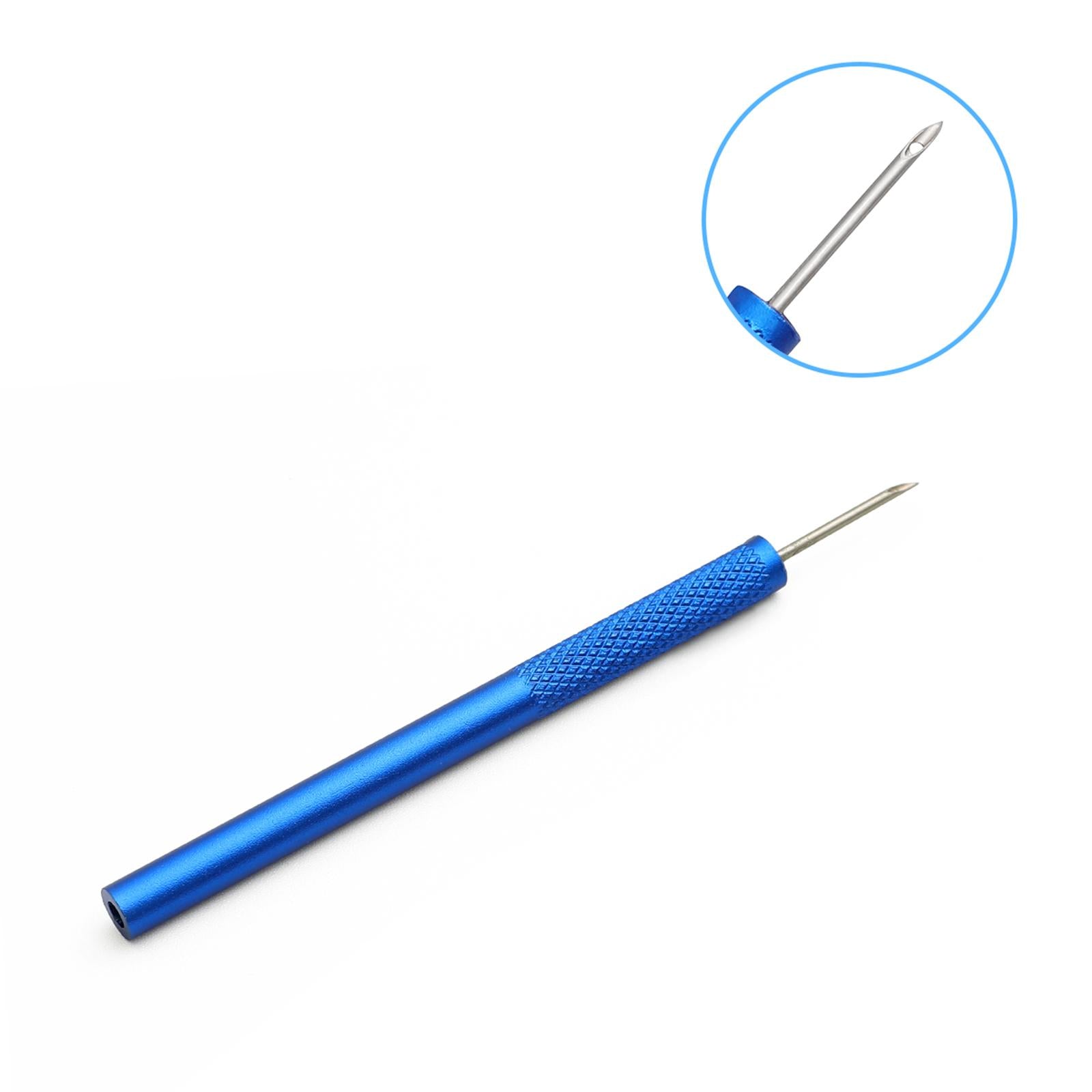 Punch Needle Kits Embroidery Pen Needle Threader Set Cross Stitching Blue