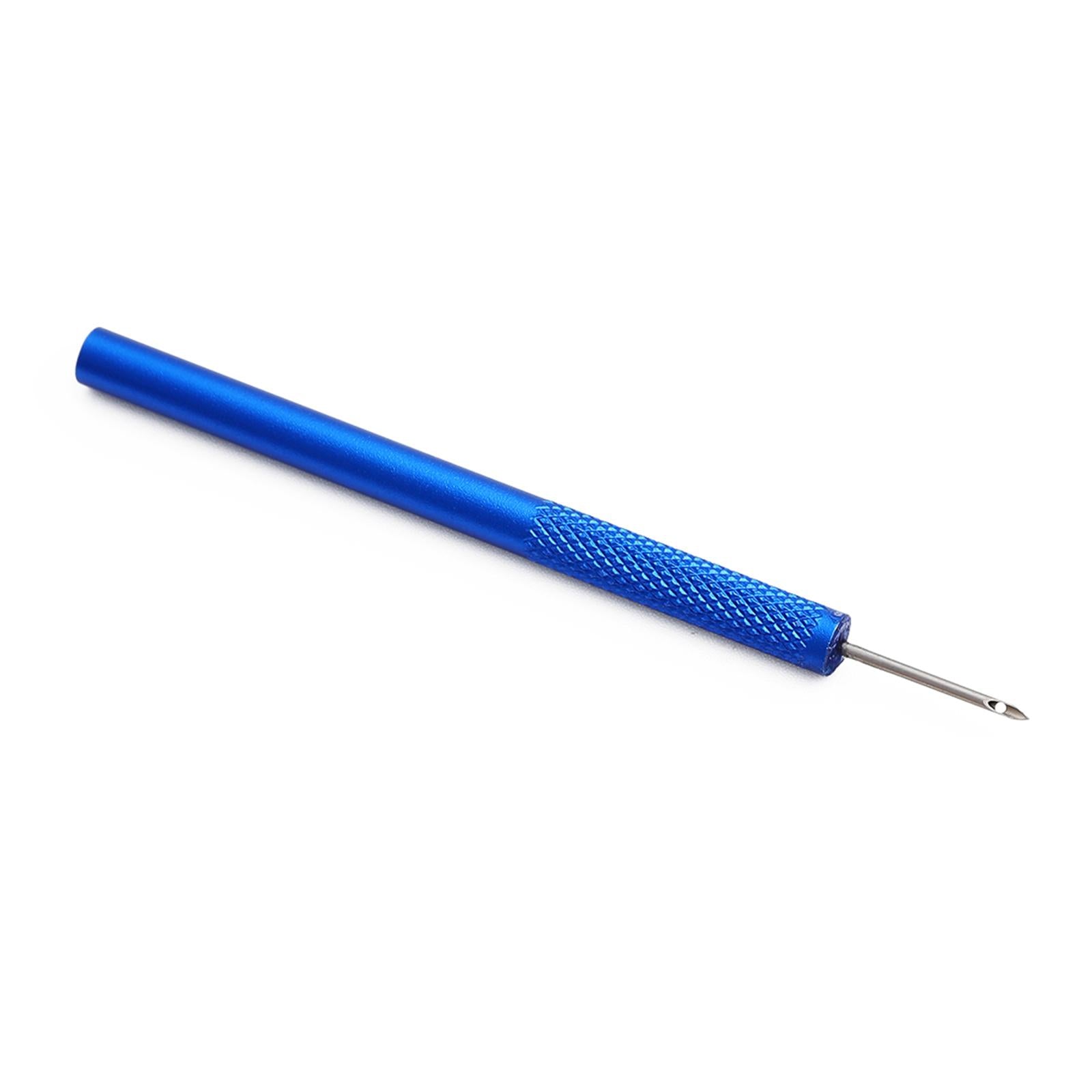 Punch Needle Kits Embroidery Pen Needle Threader Set Cross Stitching Blue