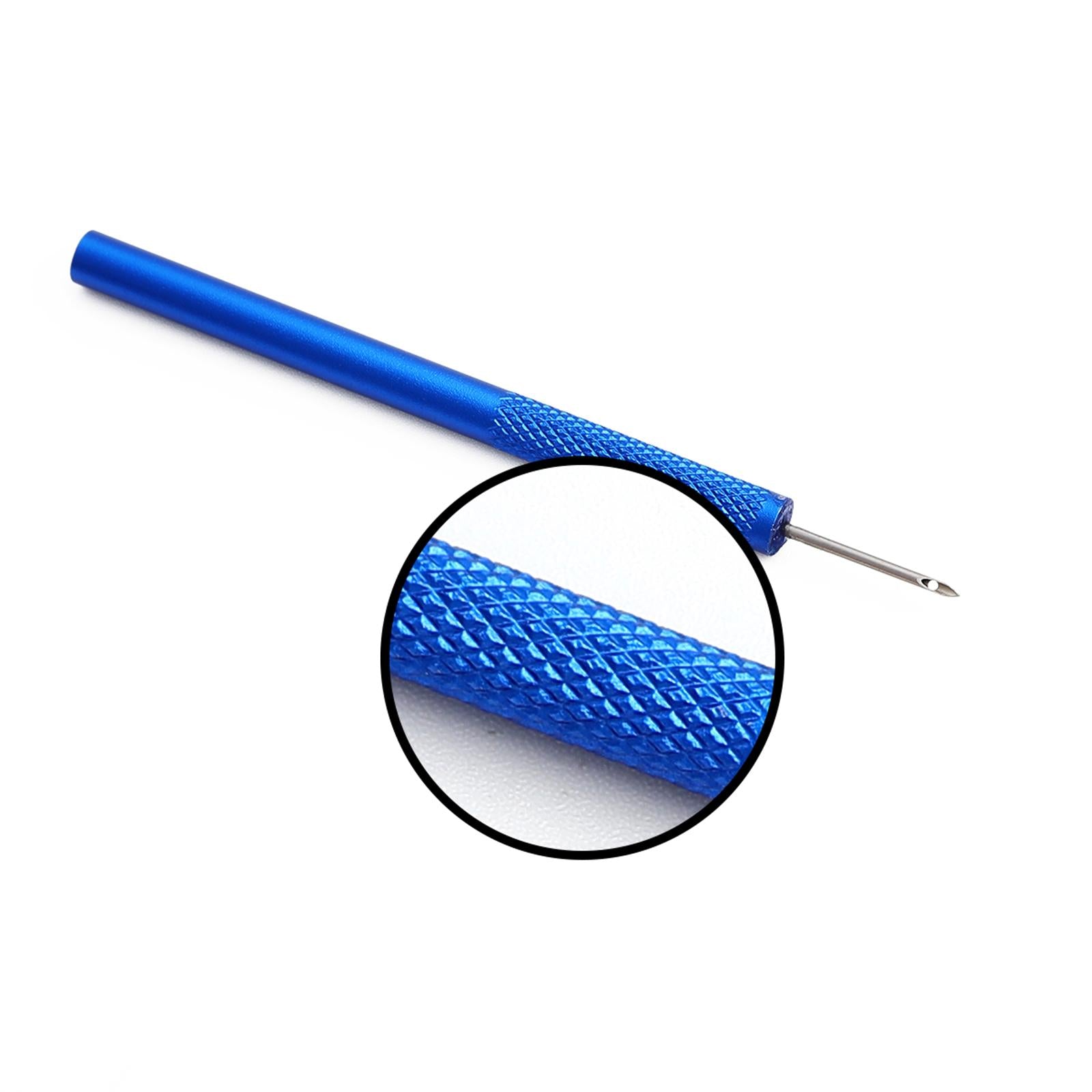 Punch Needle Kits Embroidery Pen Needle Threader Set Cross Stitching Blue