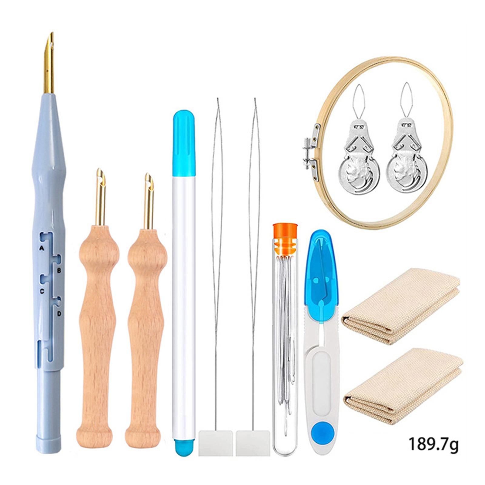 Embroidery Pen Punch Needle Kits Making Crafts Tools  With scissors