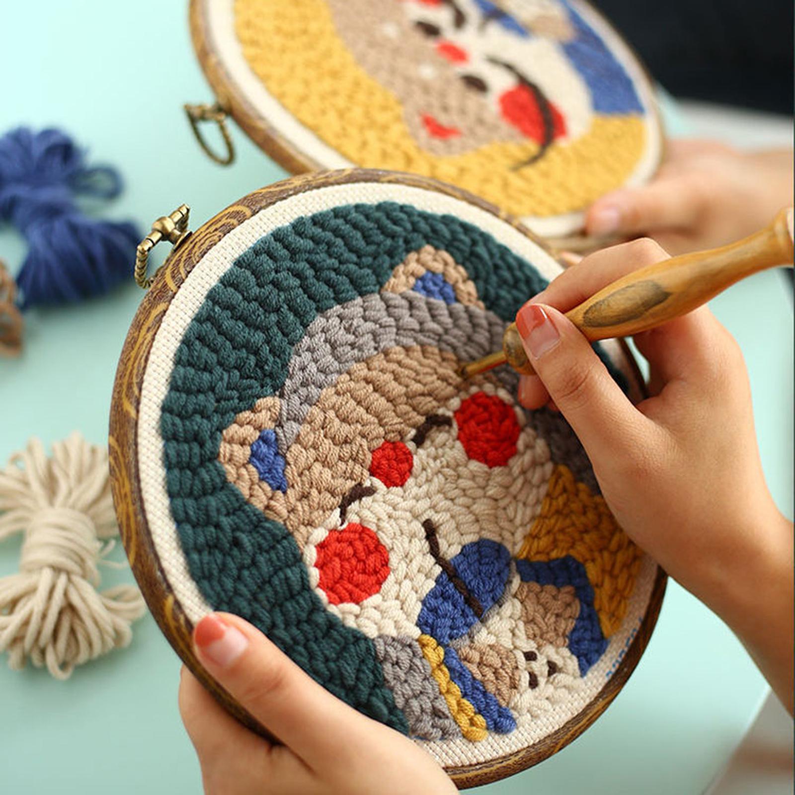 Embroidery Pen Punch Needle Kits Making Crafts Tools  Without scissors