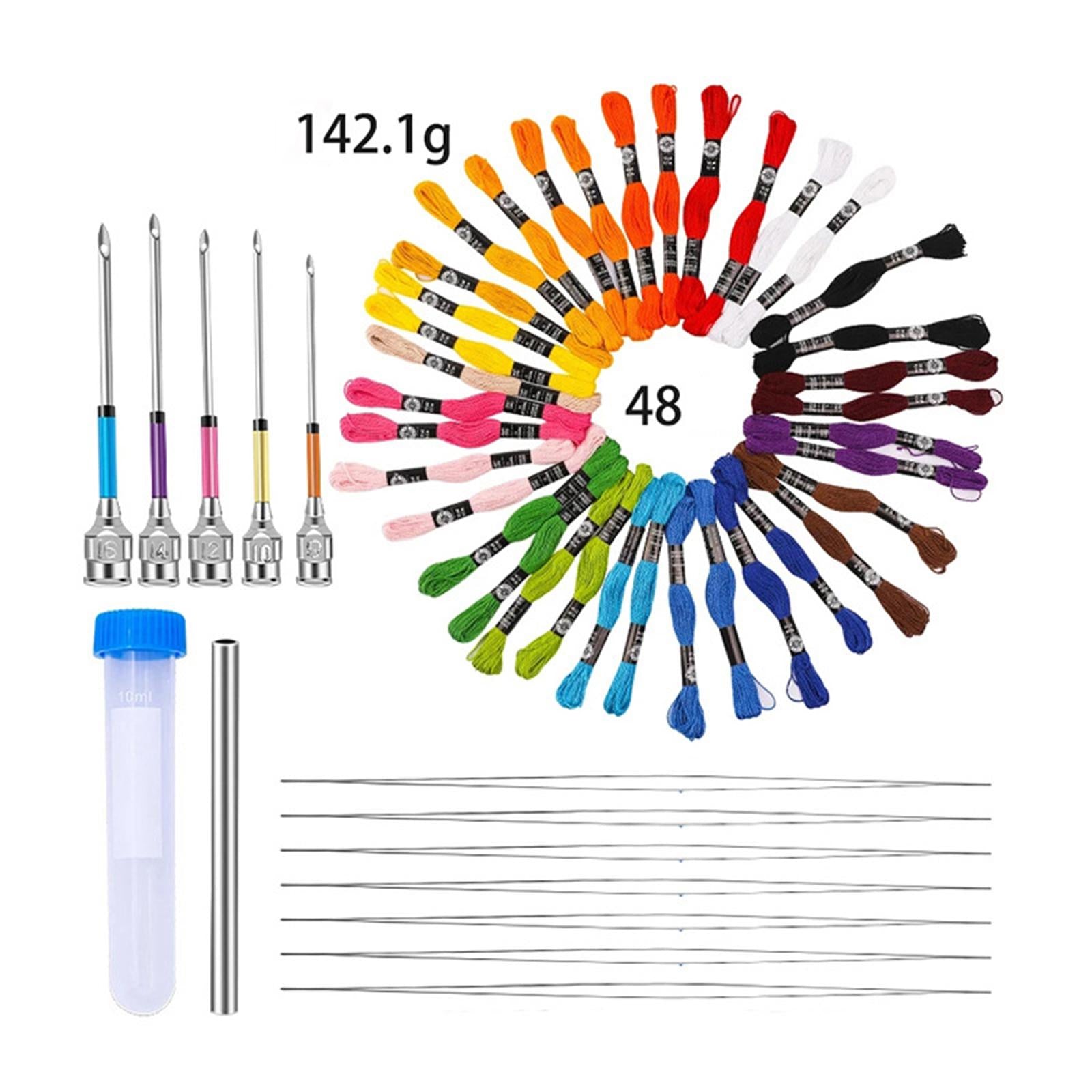 Punch Needle Kit for Embroidery Needle Threader for Beginner Cross Stitching