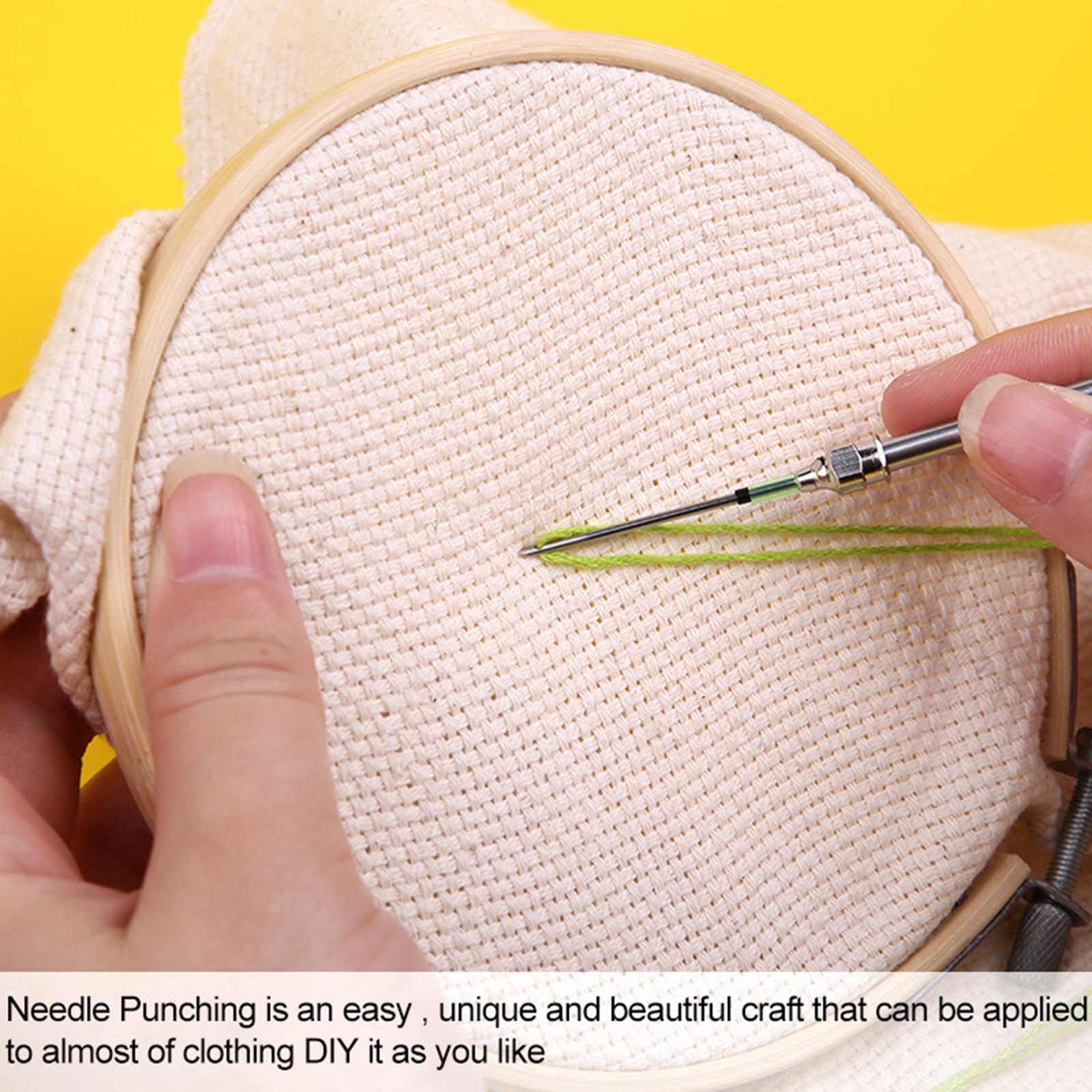 Punch Needle Kit for Embroidery Needle Threader for Beginner Cross Stitching