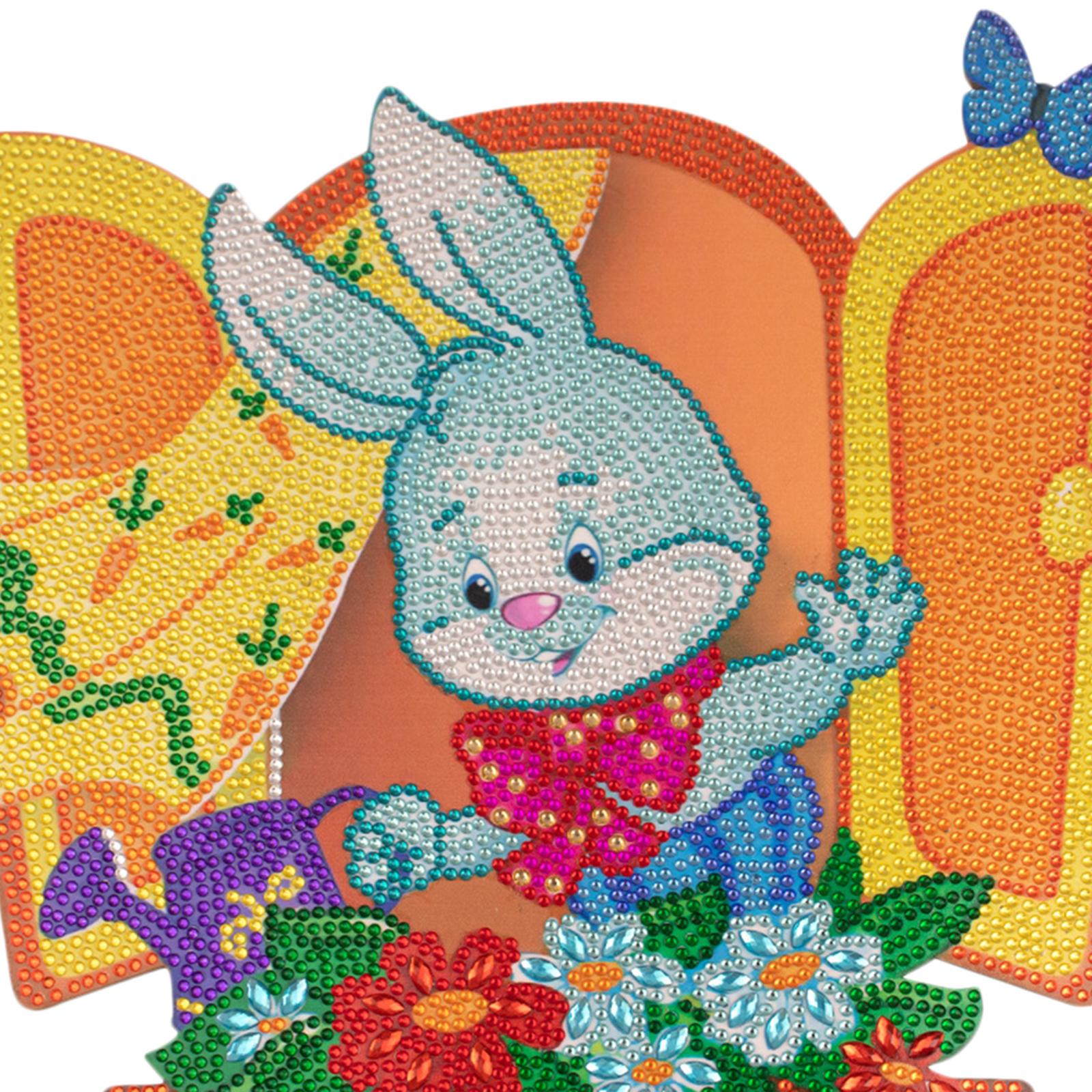 Easter Bunny Diamond Painting Kits Round Acrylic Decoration Ornaments D