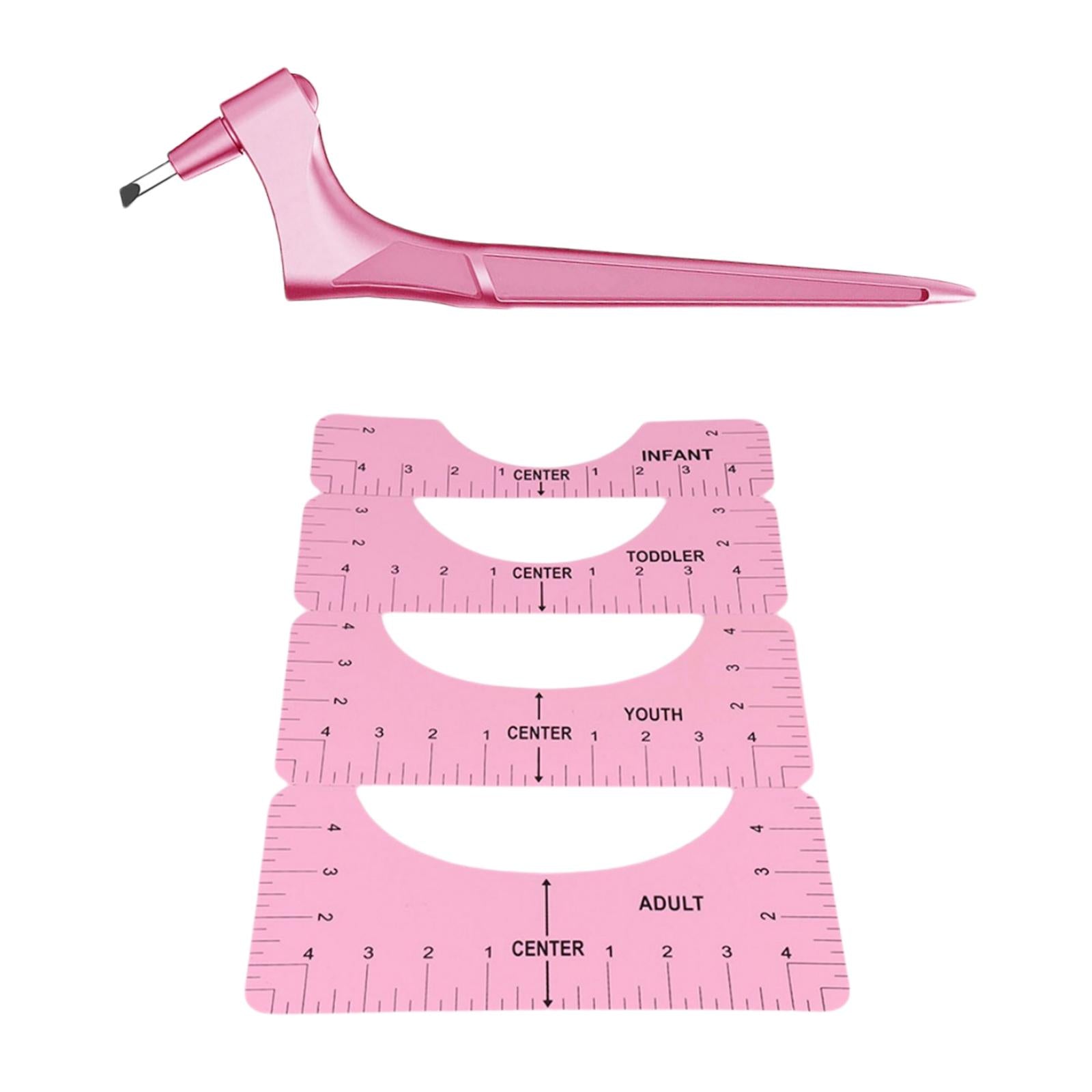 4pcs T-shirt Ruler Guide with Cutter DIY Craft Shirt Quilting SewingTool