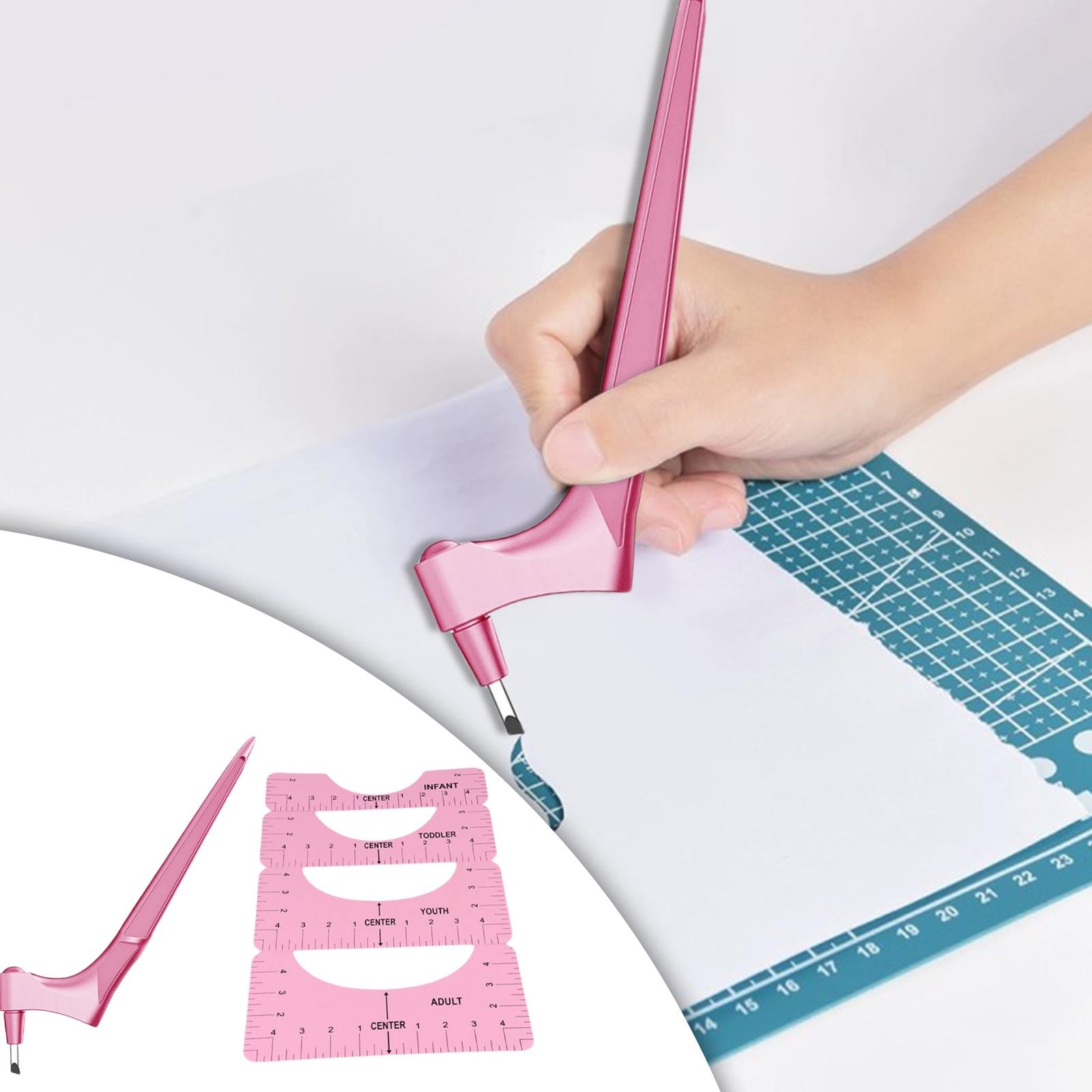 4pcs T-shirt Ruler Guide with Cutter DIY Craft Shirt Quilting SewingTool