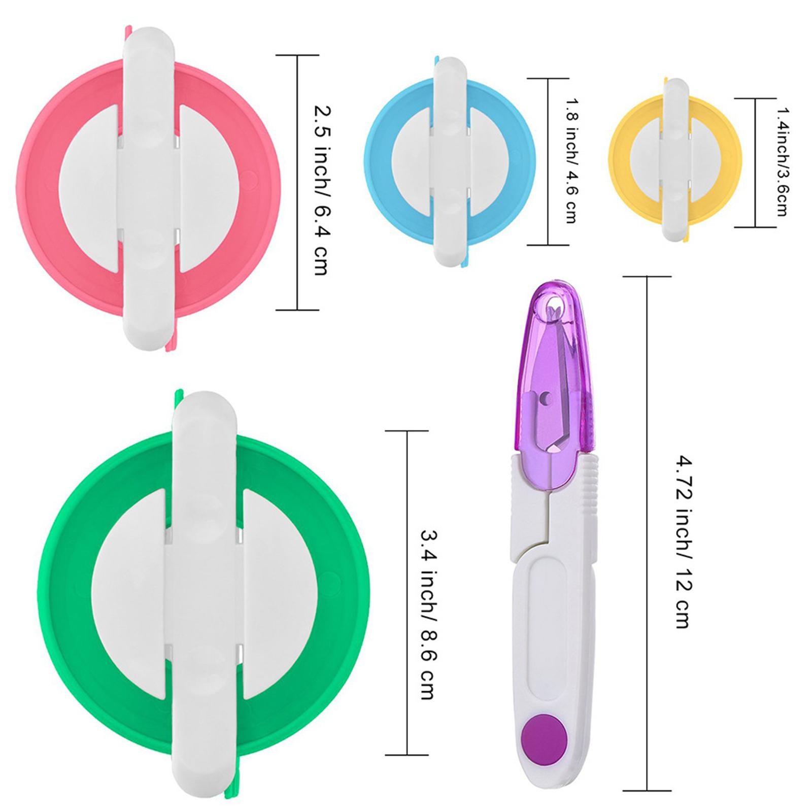 4 Sizes Pompom Maker Fluff Ball Weaver Weaving Knitting Wool Tool w/ Scissor