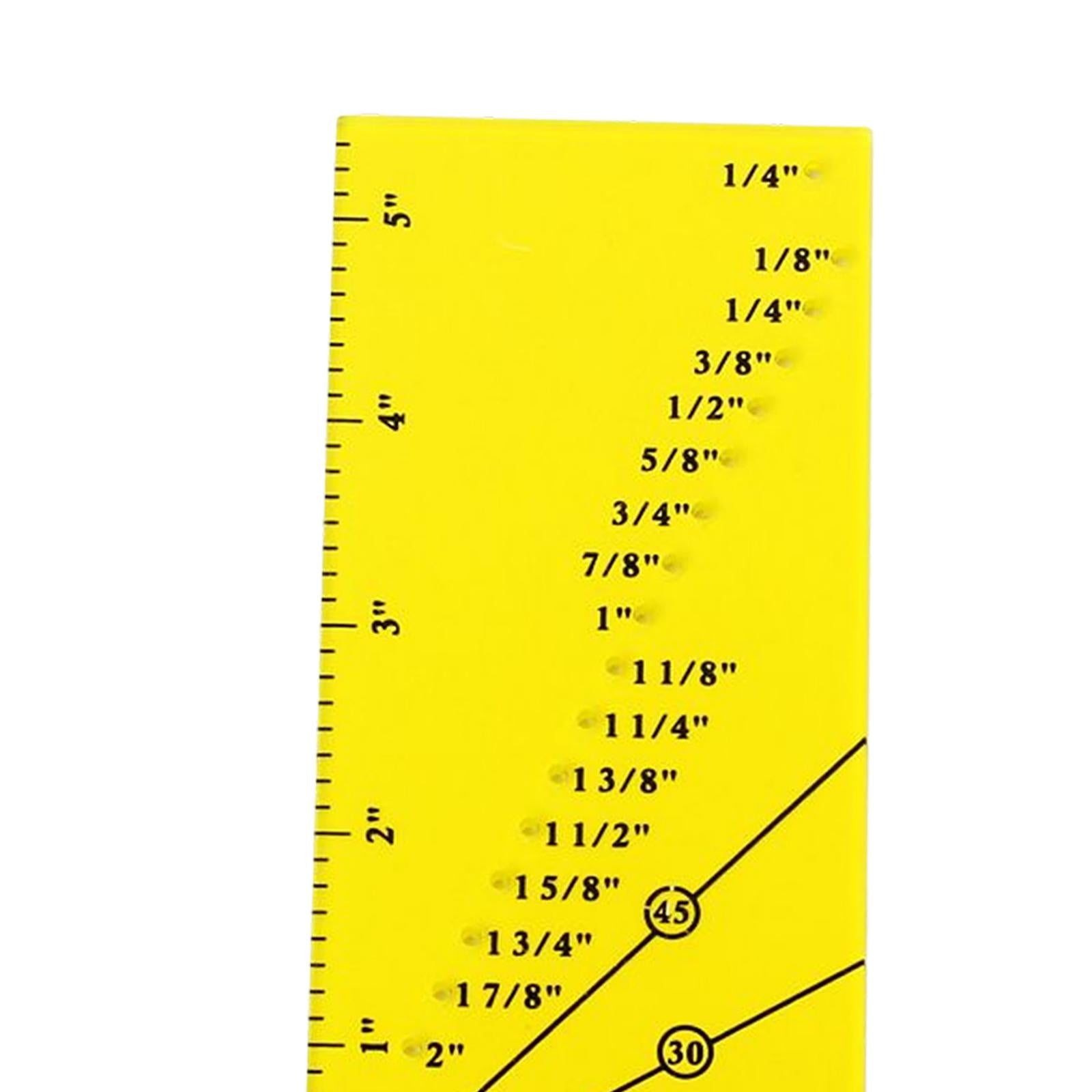 Sew Seam Allowance Ruler Perforated DIY Measuring Tool Gauge Trim  Yellow