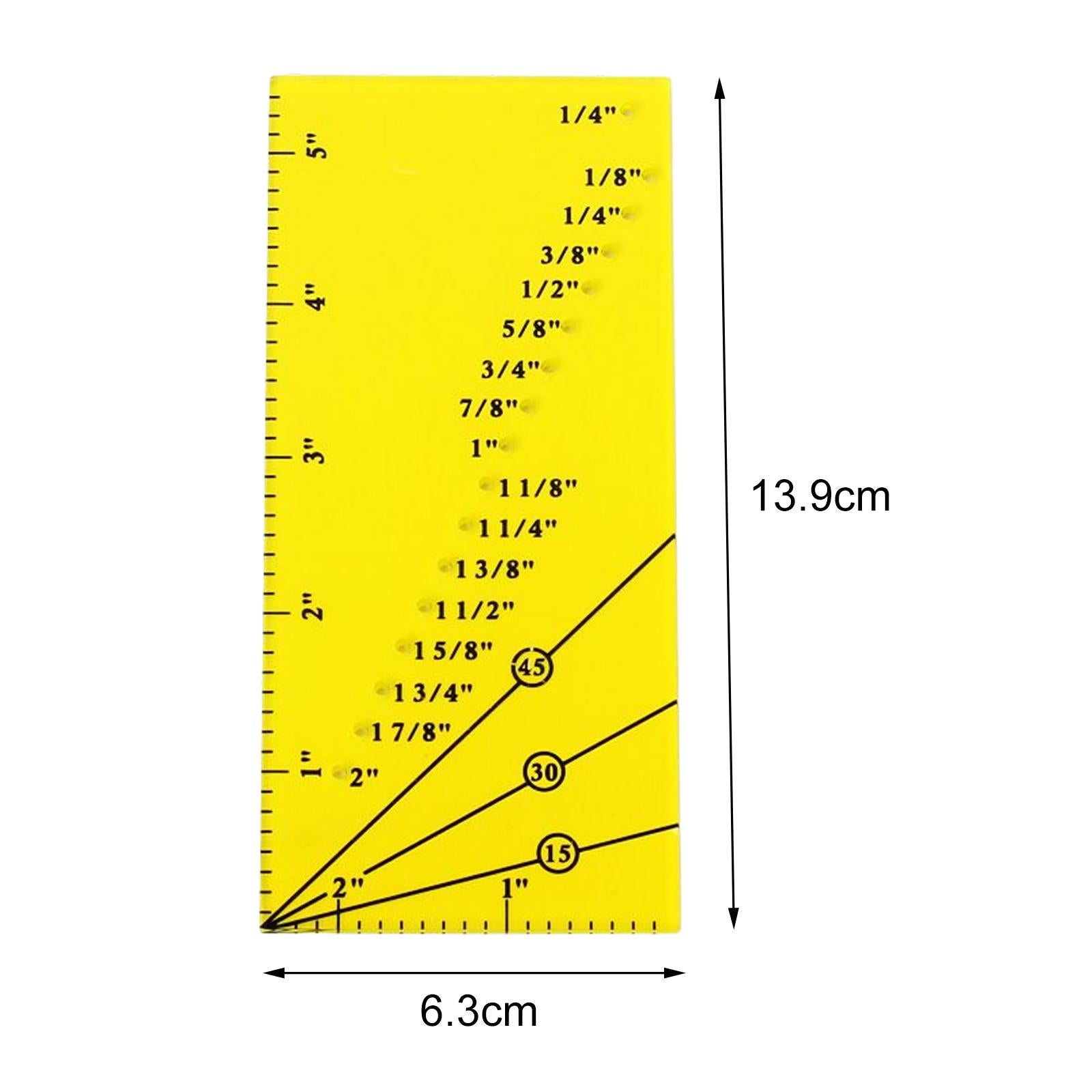 Sew Seam Allowance Ruler Perforated DIY Measuring Tool Gauge Trim  Yellow
