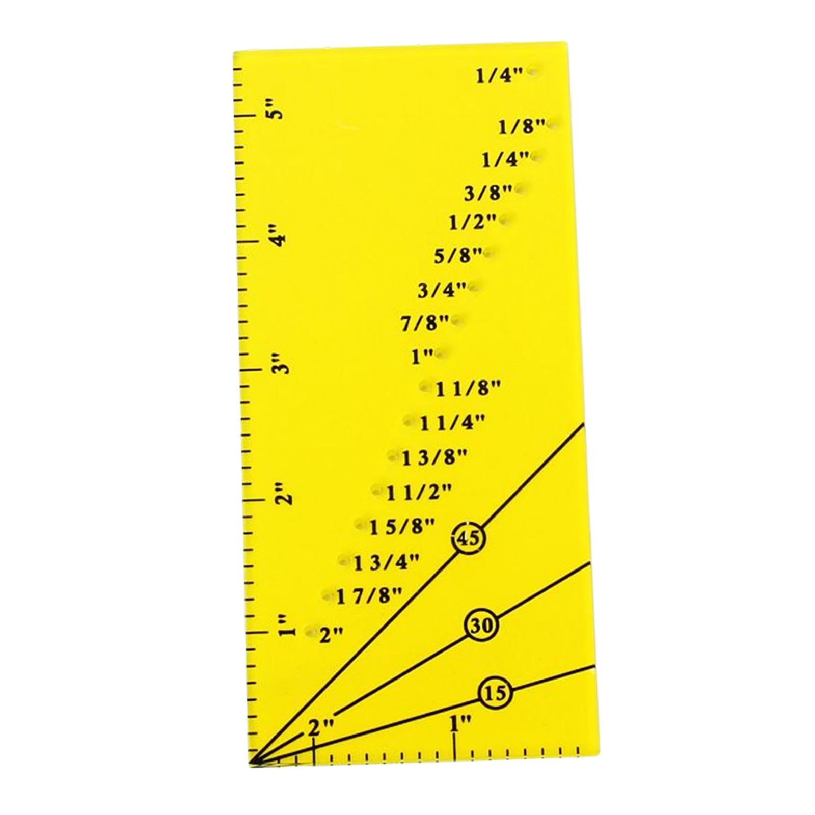 Sew Seam Allowance Ruler Perforated DIY Measuring Tool Gauge Trim  Yellow