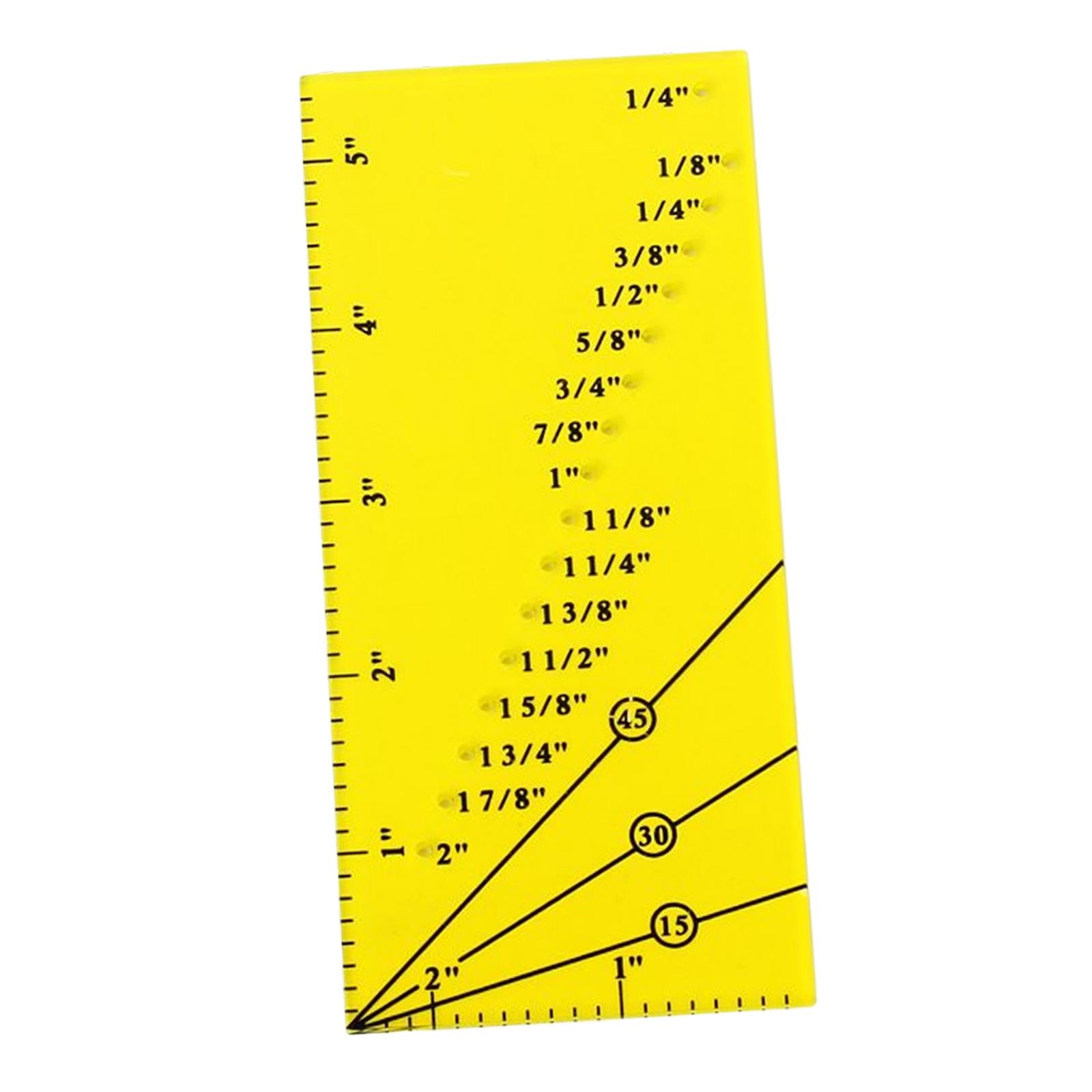 Sew Seam Allowance Ruler Perforated DIY Measuring Tool Gauge Trim  Yellow
