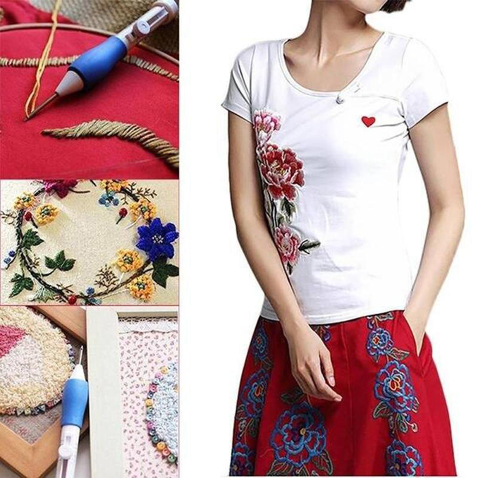 Punch Needle Embroidery Pen Stitching Craft Tool Beginners DIY Craft Sewing