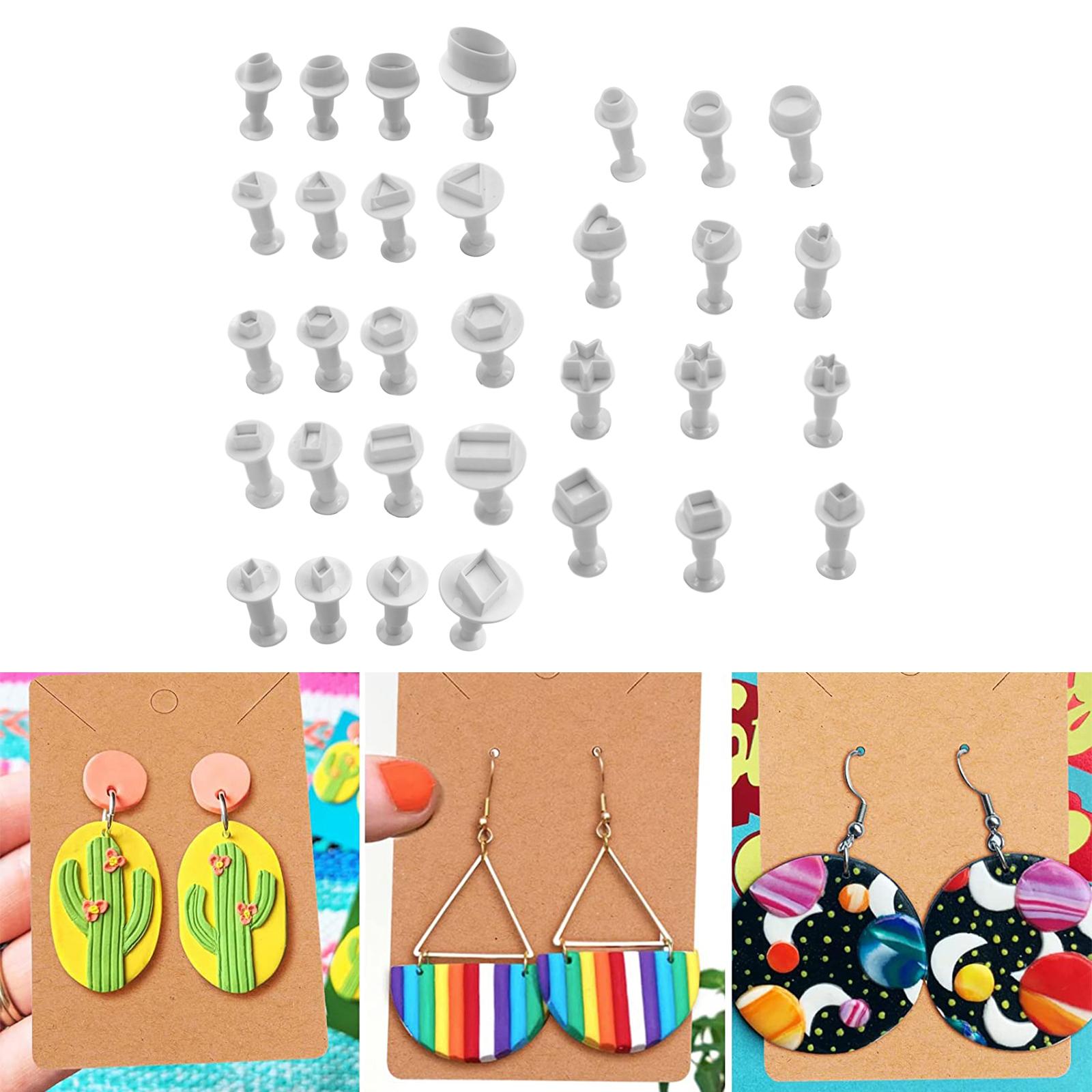 Earring Cutting Mold Handmade Baking Mould DIY for Cookie Cake 32 Piece