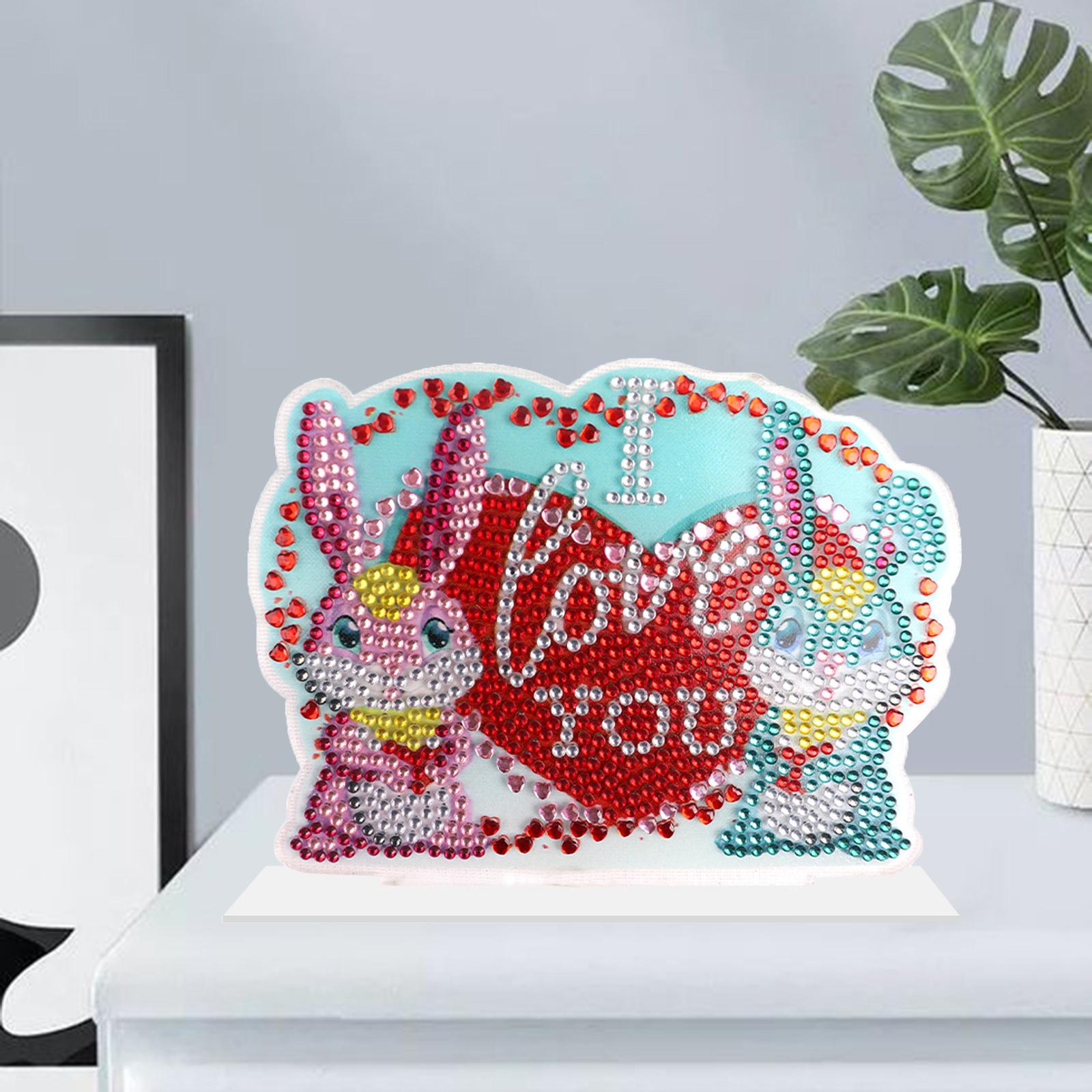DIY 5D Diamond Painting Easter Bunny Ornament for Kids Adults Holiday Gift A