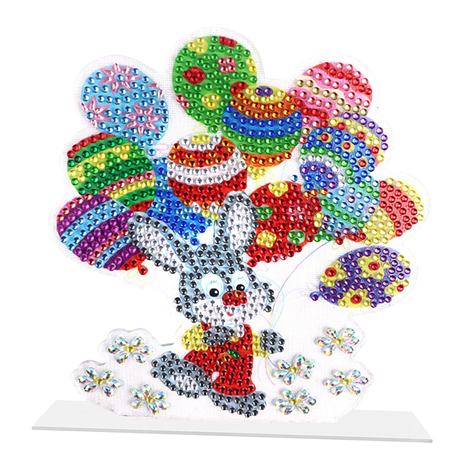 DIY 5D Diamond Painting Easter Bunny Ornament for Kids Adults Holiday Gift E