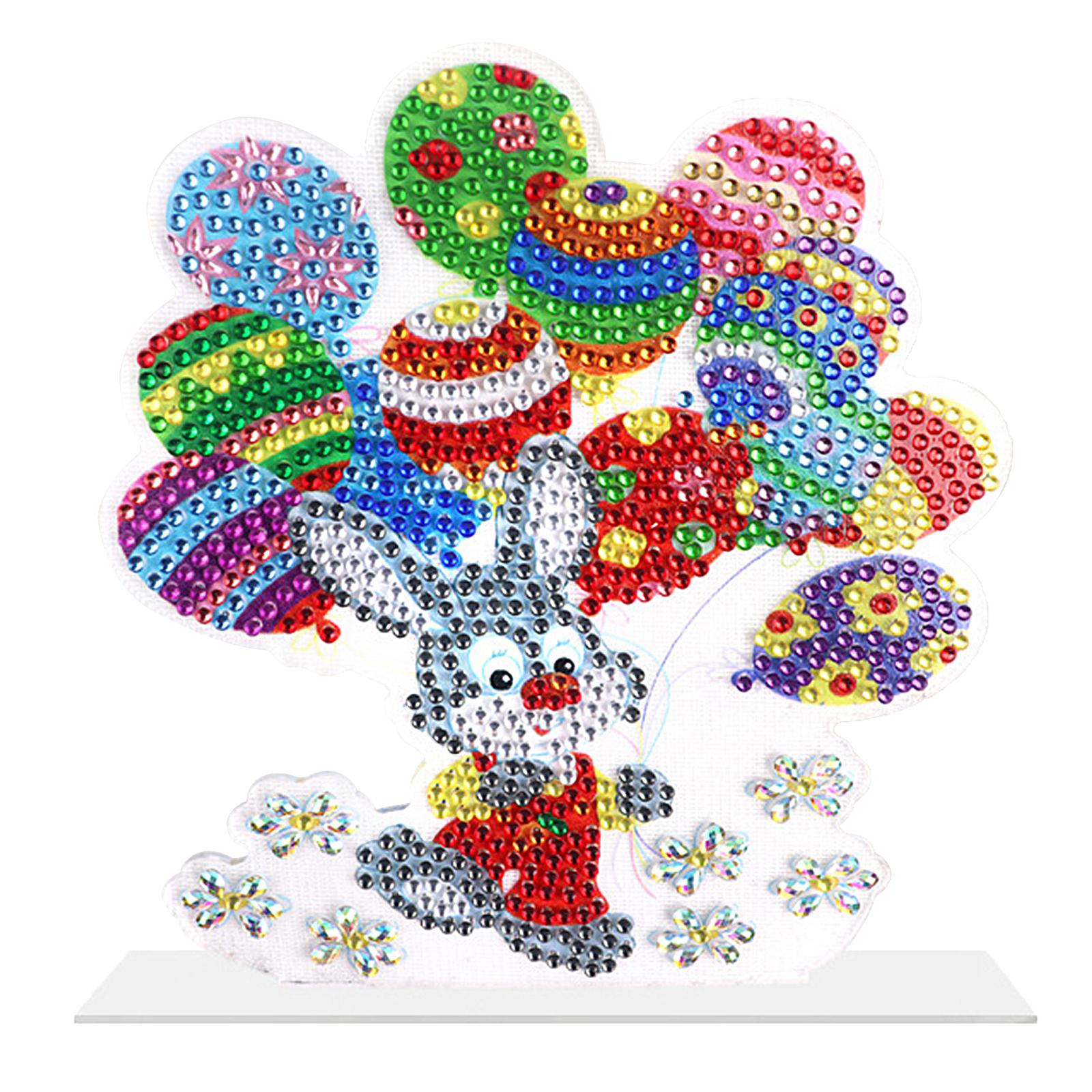 DIY 5D Diamond Painting Easter Bunny Ornament for Kids Adults Holiday Gift E