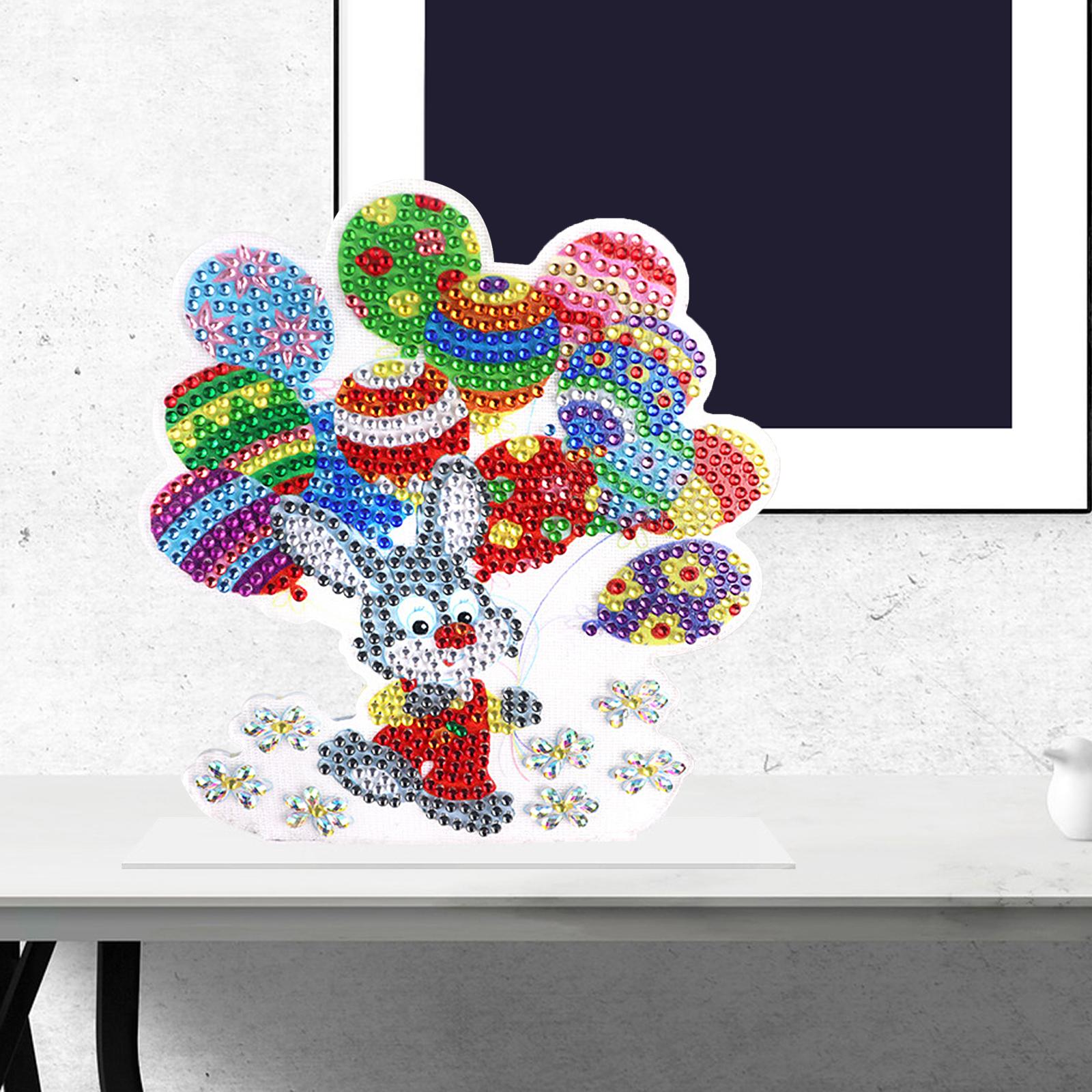 DIY 5D Diamond Painting Easter Bunny Ornament for Kids Adults Holiday Gift E