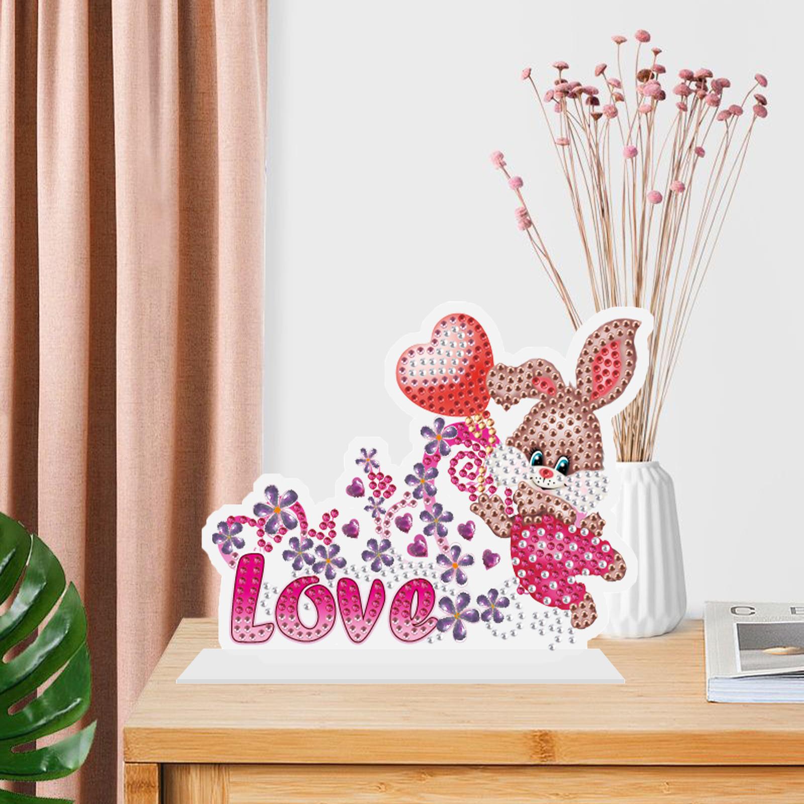 DIY 5D Diamond Painting Easter Bunny Ornament for Kids Adults Holiday Gift F