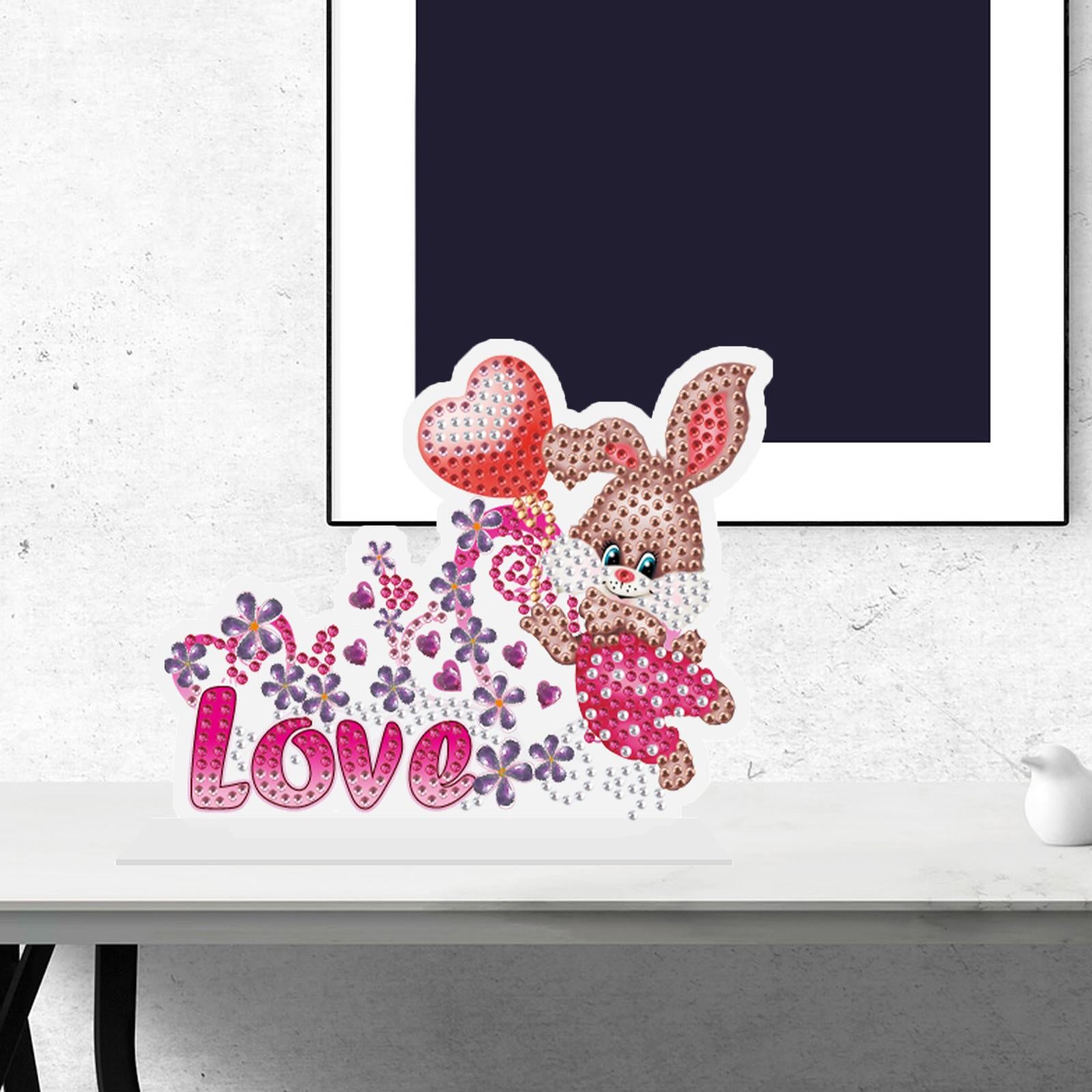 DIY 5D Diamond Painting Easter Bunny Ornament for Kids Adults Holiday Gift F