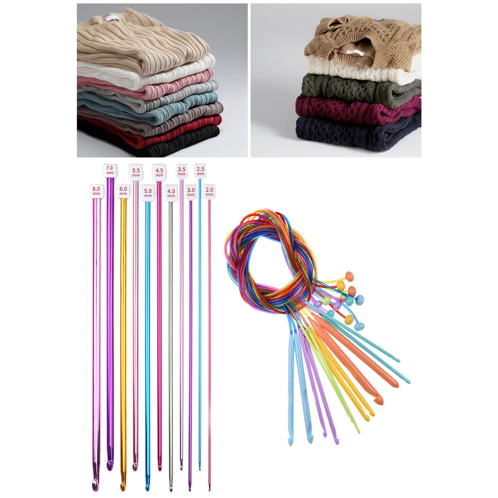 Knitting Needles Set Bamboo Circular Sweater Handmade Weave Tapestry Craft C